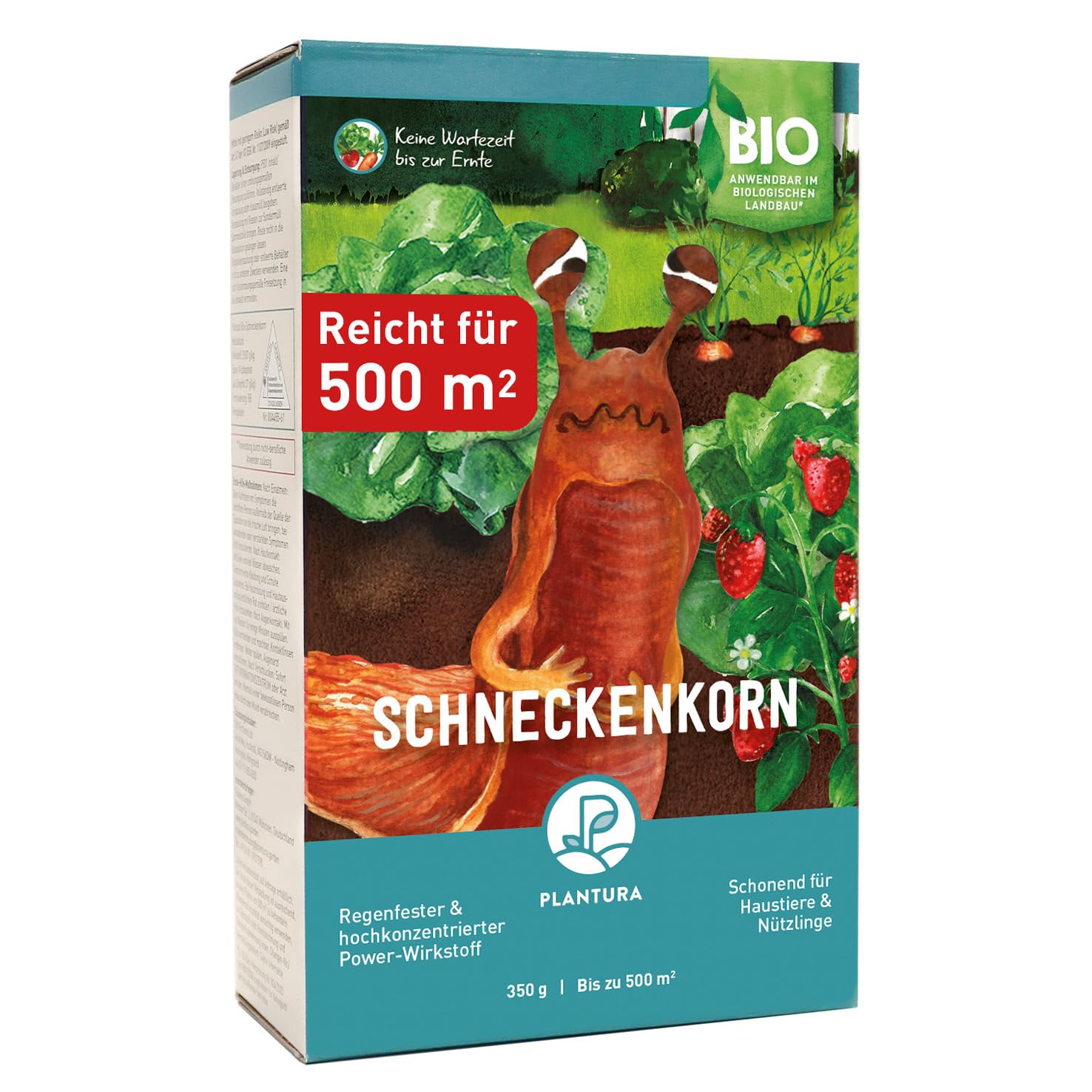 🐌🌿 Plantura Bio-Schneckenkorn | Hochwirksame Schneckenbekämpfung | Vorteilspack: 350 g für 500 m² Angebot bei HelloDeals