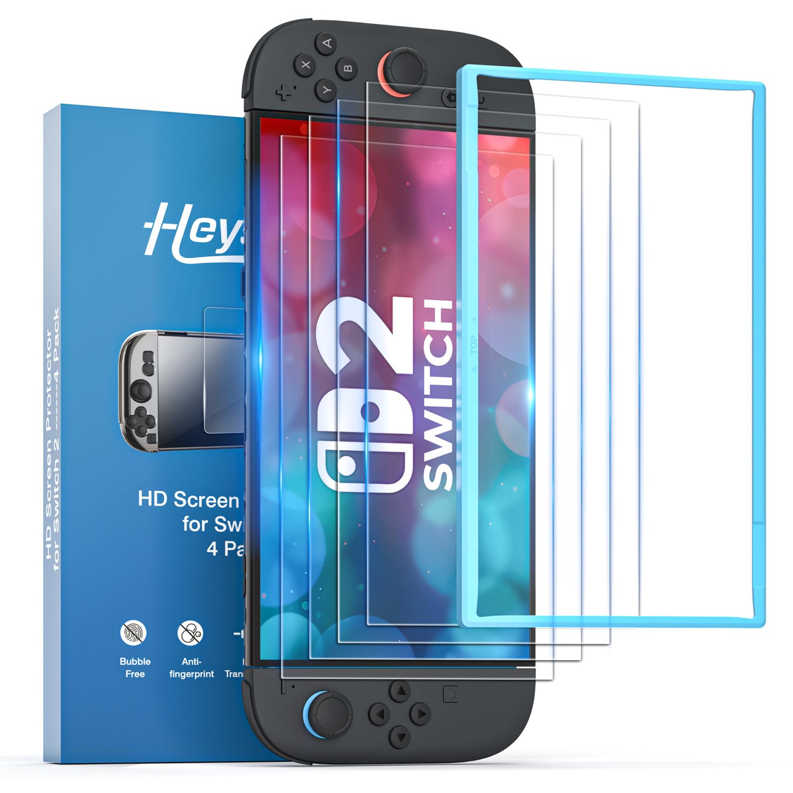 HEYSTOP Displayschutzfolie für Nintendo Switch 2 [4er-Pack] 🎮 Angebot bei HelloDeals