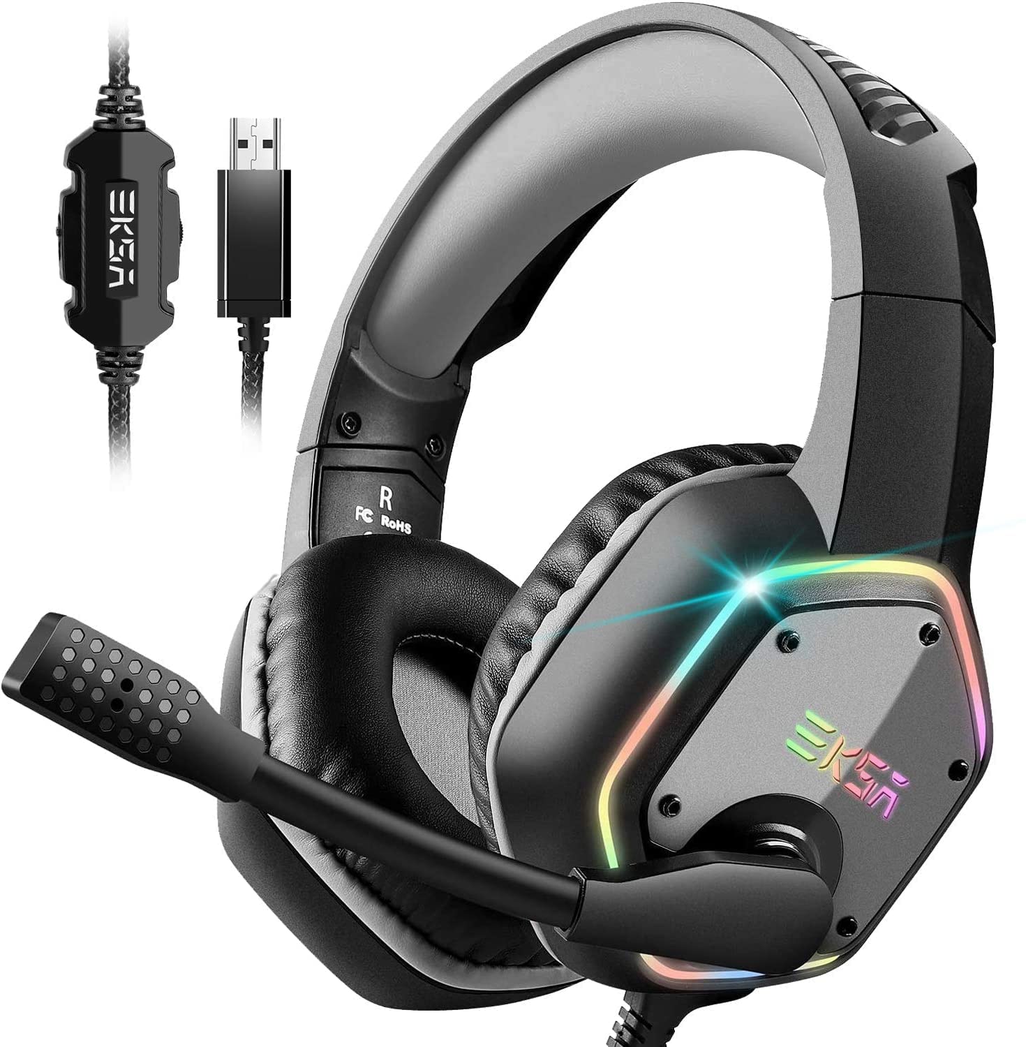 EKSA E1000 USB PC Gaming Headset mit Mikrofon 🎧 Angebot bei HelloDeals