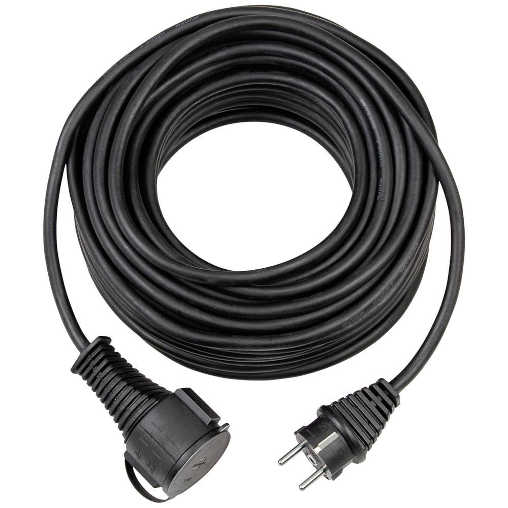 🔌🌿 Brennenstuhl Qualitäts-Gummi-Verlängerungskabel 10m (IP44, Kabel für außen) schwarz 10m Single - Angebot! Angebot bei HelloDeals