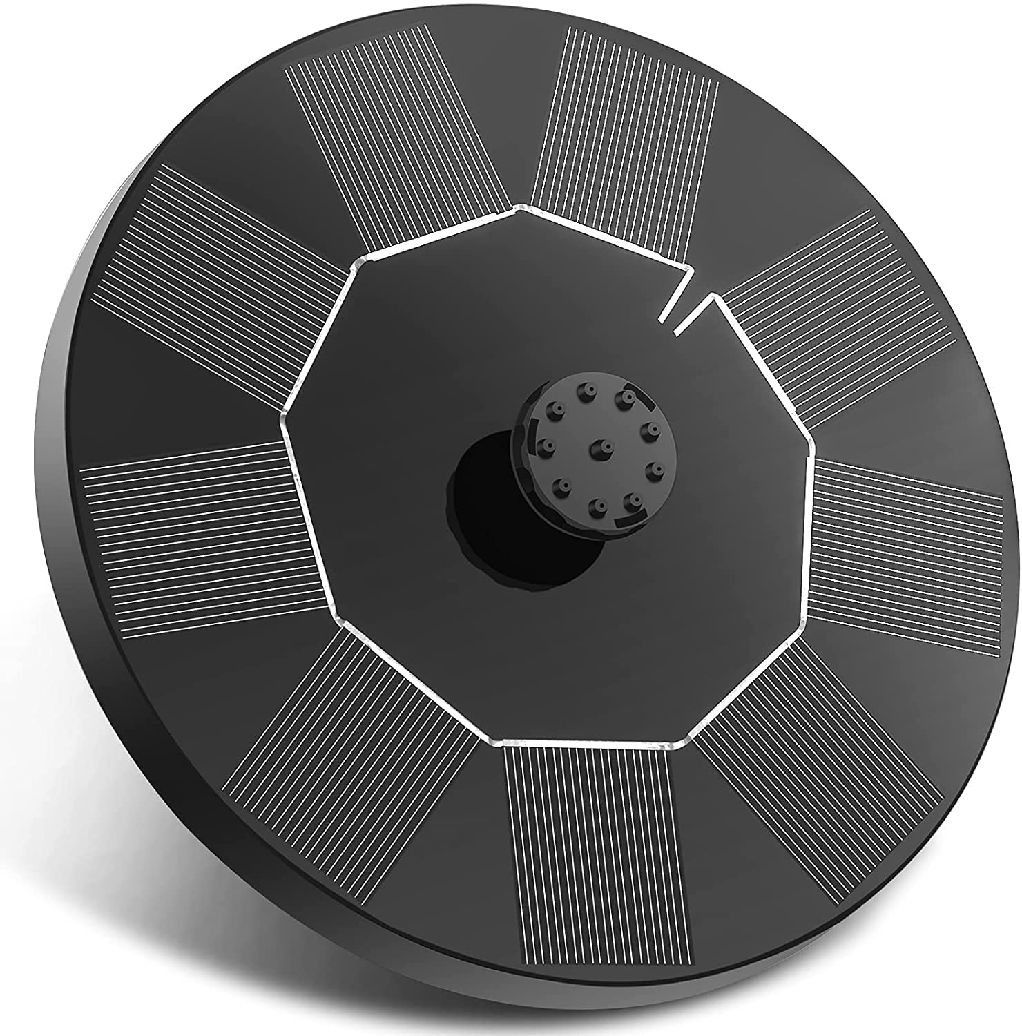 🌞 Solar Springbrunnen Teichpumpe für außen mit 6 Effekte Solar Wasserpumpe 🌊 Angebot bei HelloDeals