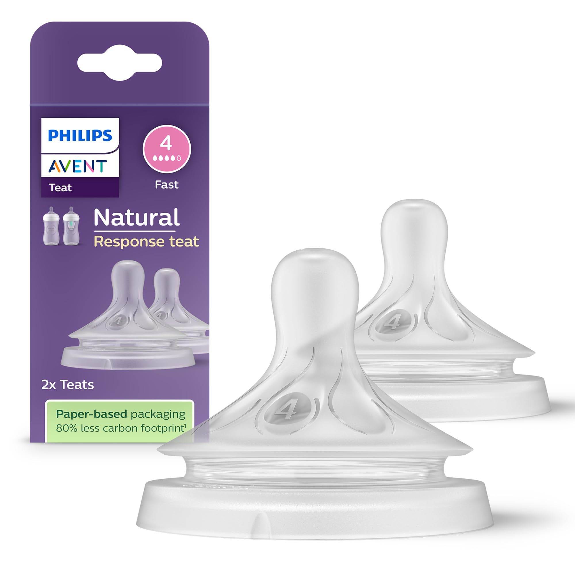 🍼 Philips Avent Natural Response Sauger - 2x Sauger für Babyflaschen 3m+ | Stufe 4 🍼 Angebot bei HelloDeals