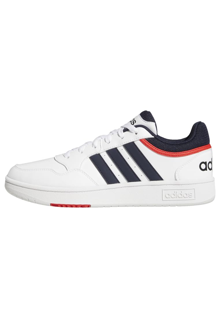 👟🔥 Adidas Herren Hoops 3.0 Low Classic Vintage Schuhe 43 1/3 EU Cloud White Legend Ink Vivid Red Angebot bei HelloDeals