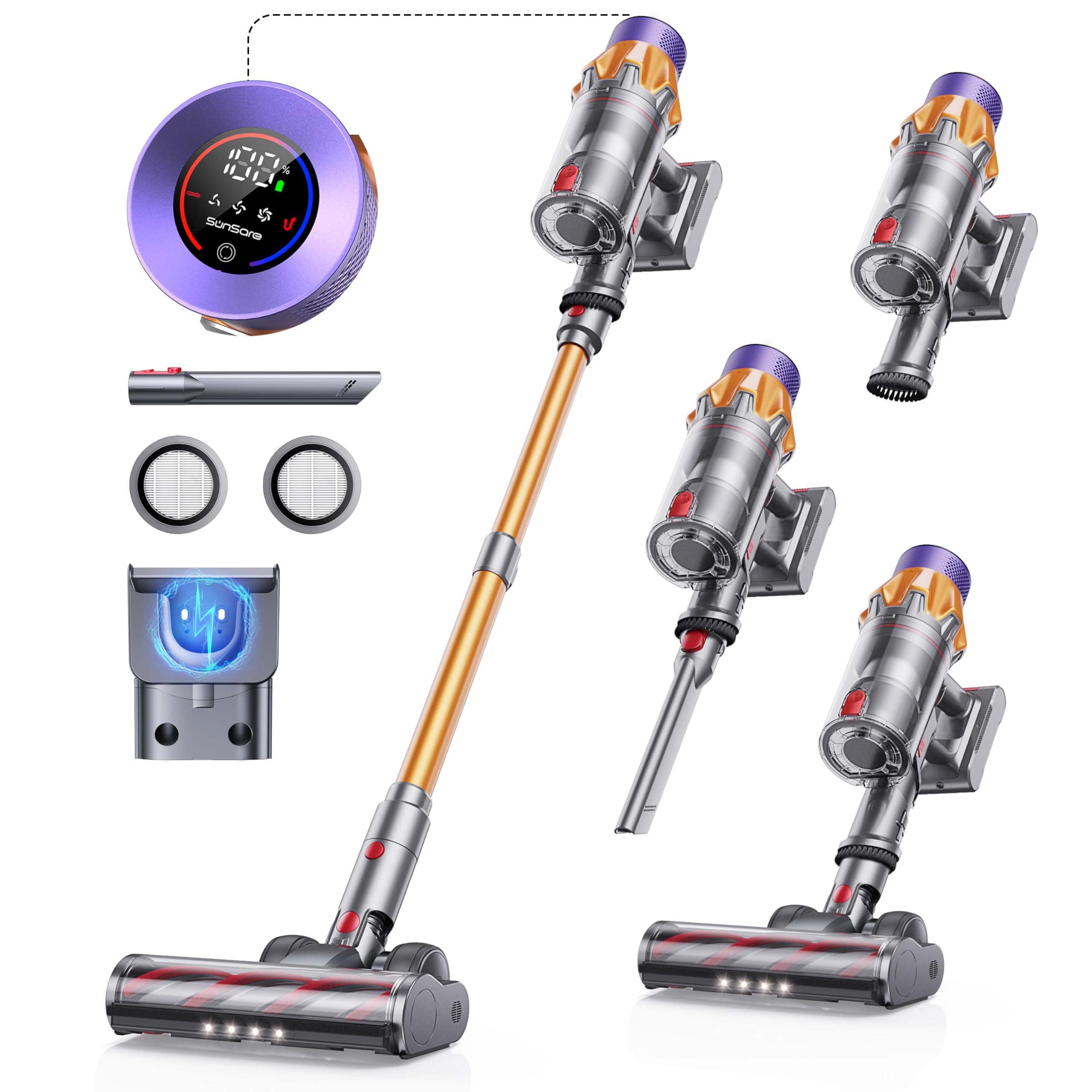 🌟 SunSare Akku Staubsauger 550W/45000Pa/60Min 🌟 Angebot bei HelloDeals