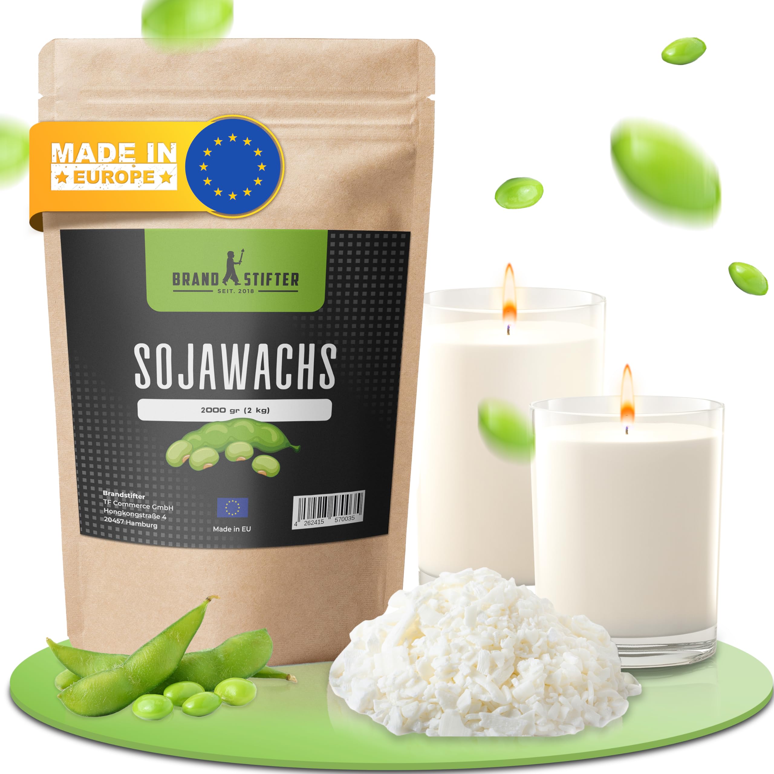 Premium Sojawachs 2 kg zum Kerzen Gießen 🕯️🌱 | Veganes Kerzenwachs Angebot bei HelloDeals