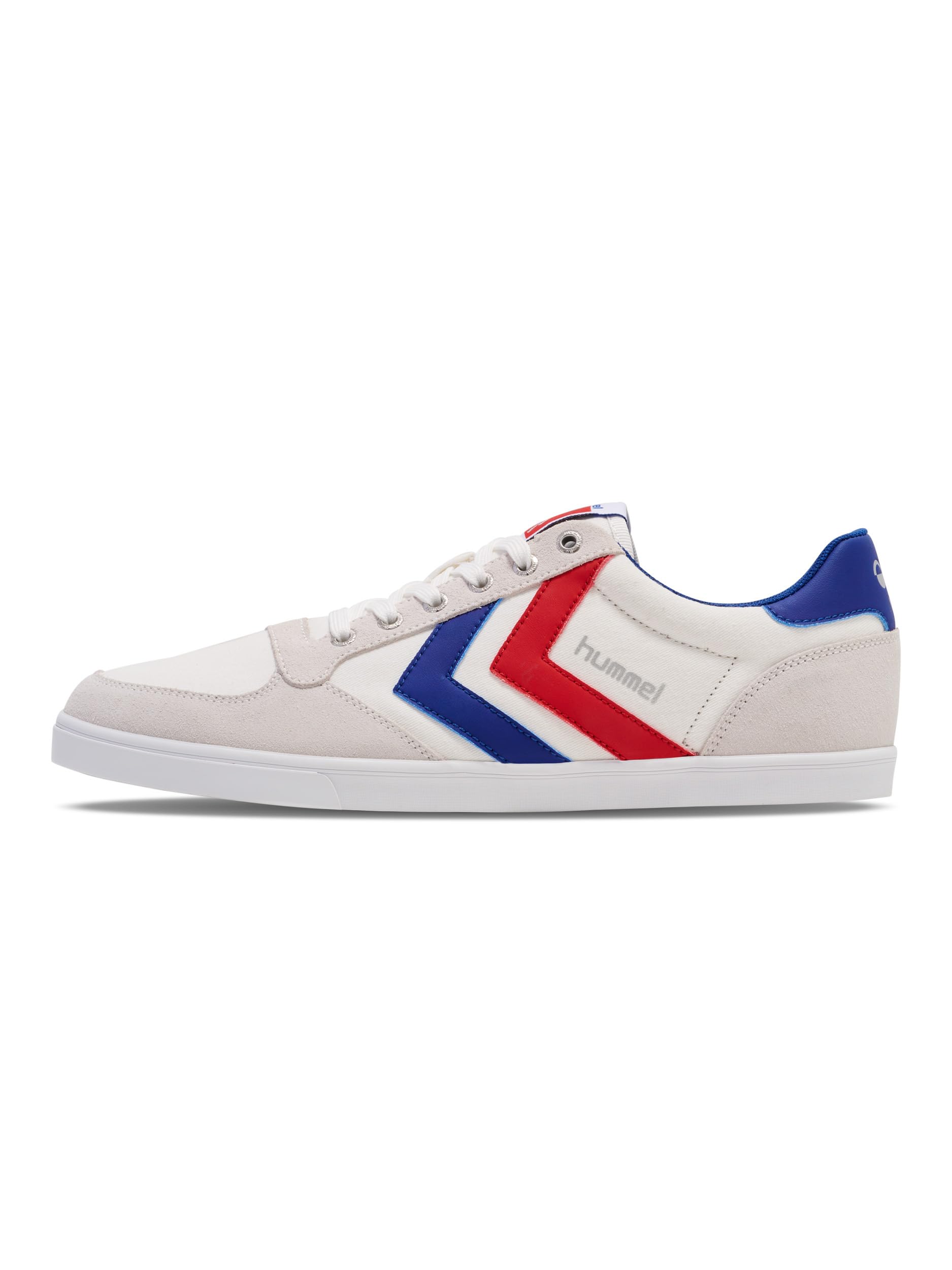 🔥SALE🔥 hummel Unisex Slimmer Stadil Low-Top 44 EU White Blue Red Gum - Nur 38.65€! Angebot bei HelloDeals