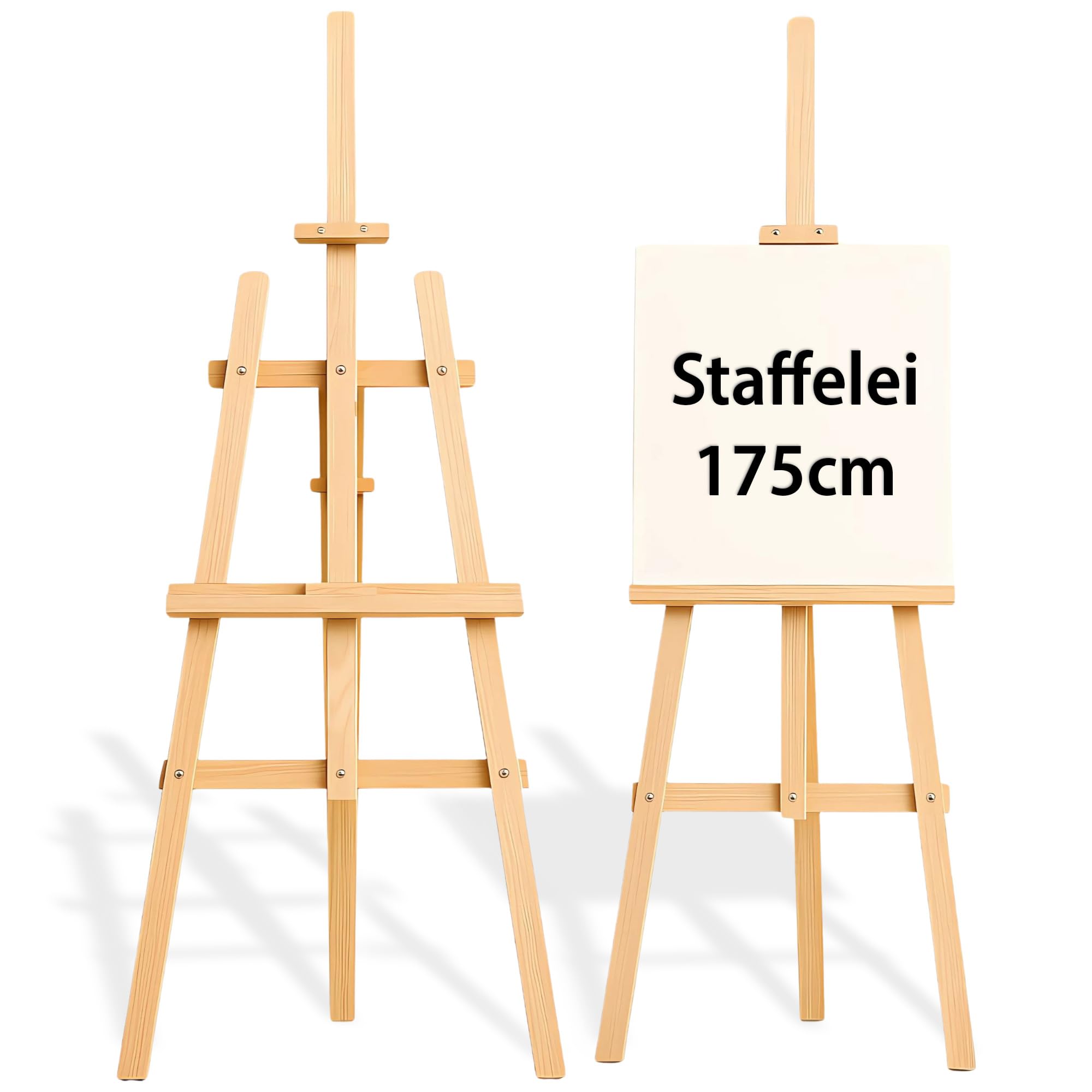Staffelei Holz groß Leinwand Ständer 175 cm - Holzständer für Sitzplan Hochzeit 🎨🌟🎭 Angebot bei HelloDeals