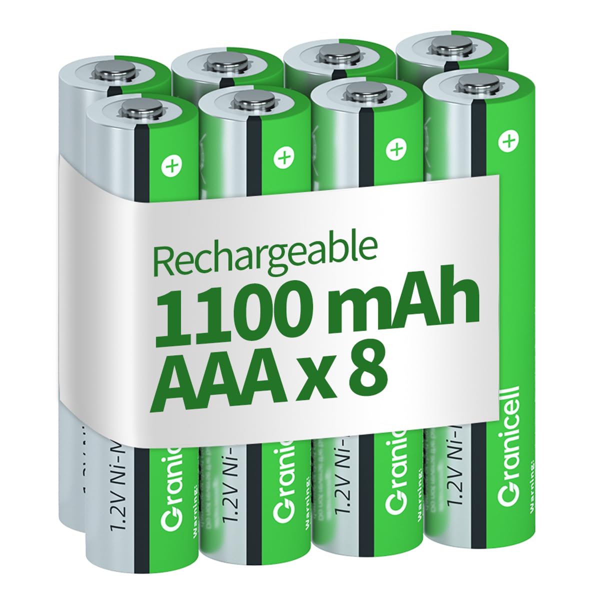 🔋 Granicell AAA Wiederaufladbare Batterien 1100 mAh 8er Pack - Hohe Kapazität und Langlebige Leistung! 🔋 Angebot bei HelloDeals