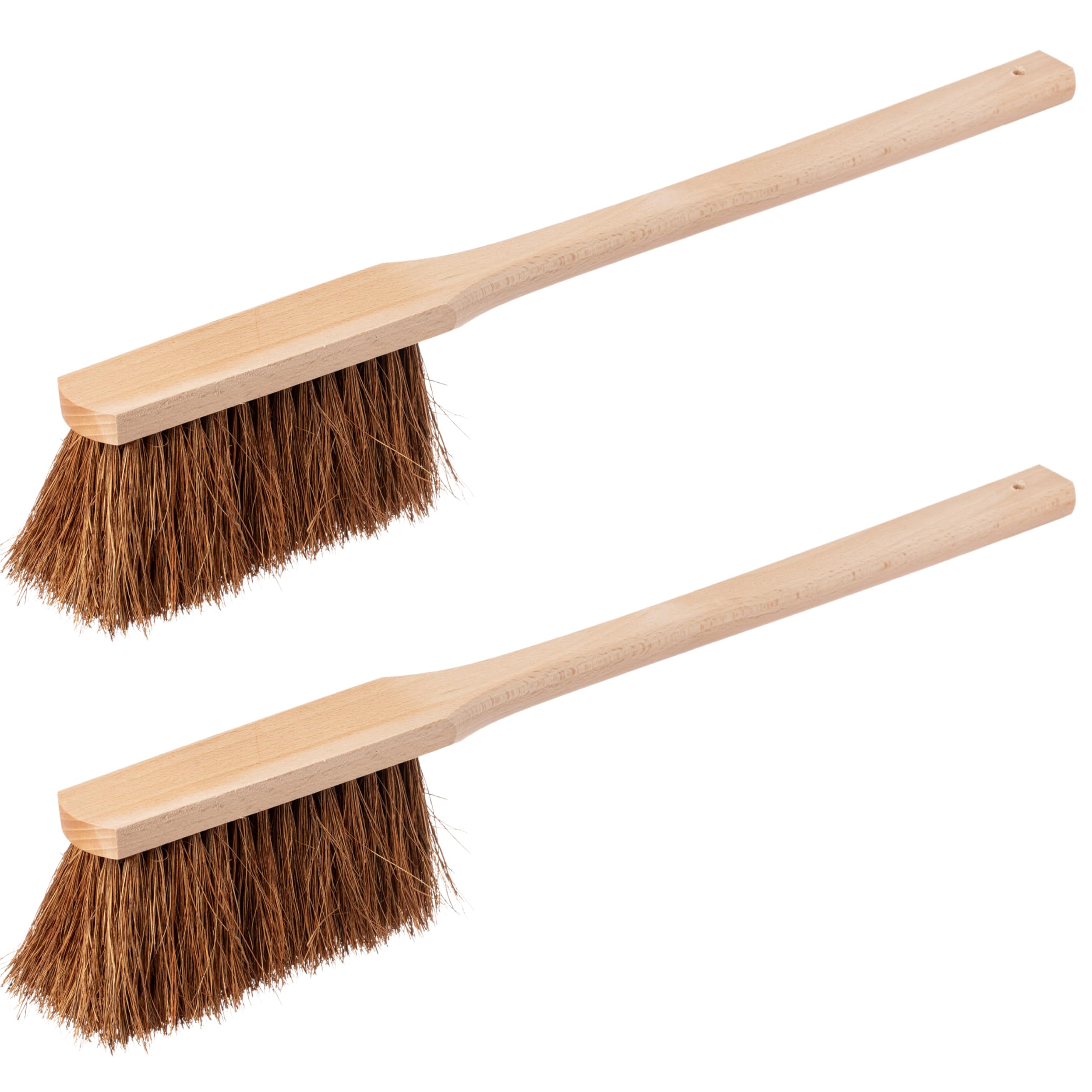 🧹🌿 2er Set Handfeger Langer Stiel Kokos - Made in Germany 🇩🇪 Angebot bei HelloDeals