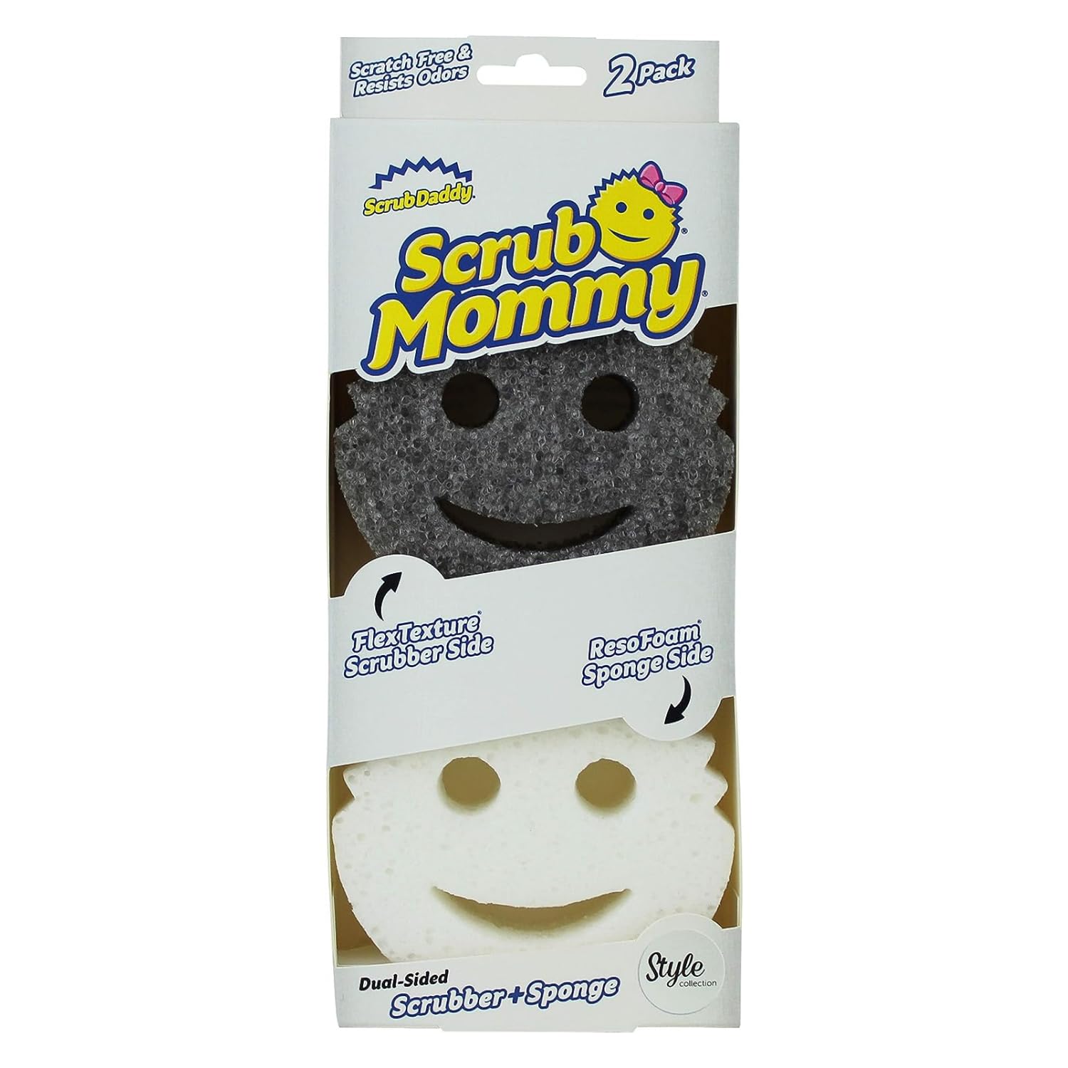 Scrub Daddy Scrub Mommy Putzschwamm 2er Pack - Topfreiniger Küchenschwämme mit FlexTexture und Smiley Design 😊 Angebot bei HelloDeals