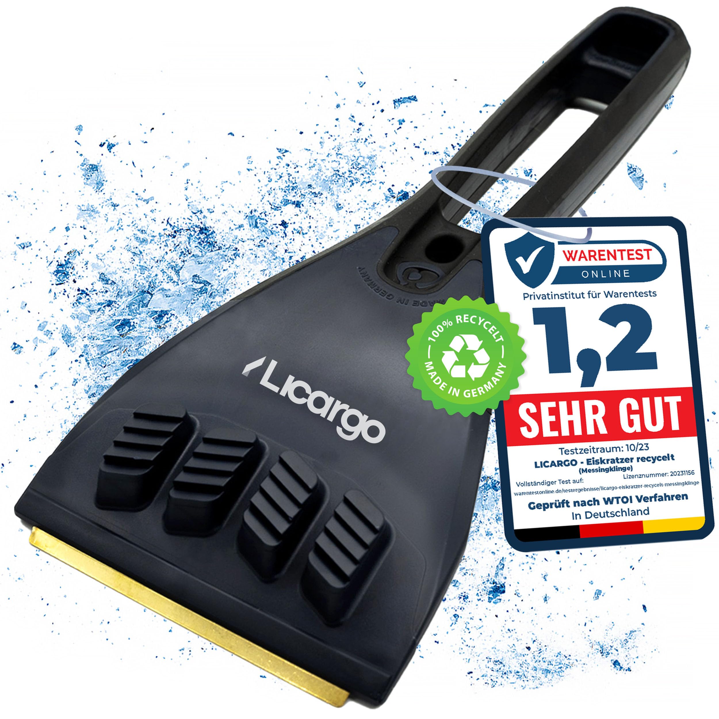 🌬️ LICARGO® Eiskratzer mit Messingklinge [Made in Germany] - Ice Breaker aus 100% recyceltem Kunststoff Angebot bei HelloDeals