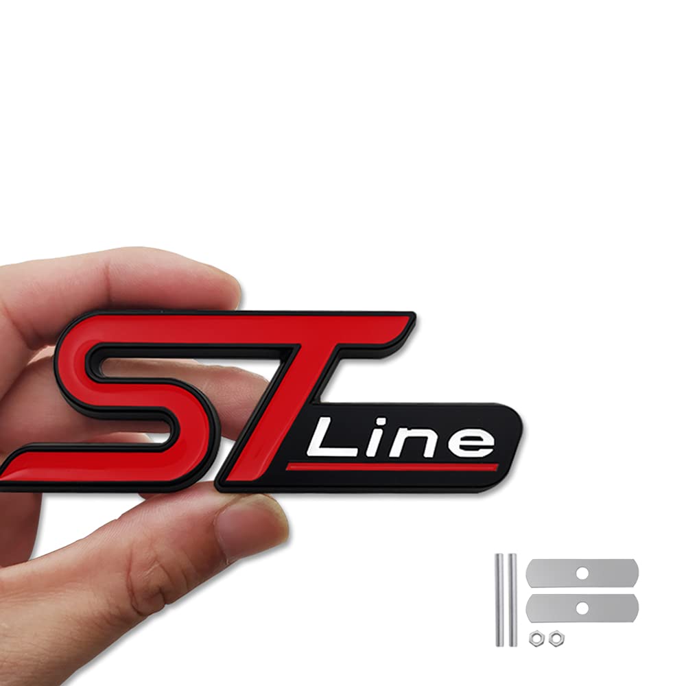 Auto Metall ST Line Emblem Frontgrill Karosserie Kofferraum Dekoration Aufkleber 🚗 Angebot bei HelloDeals