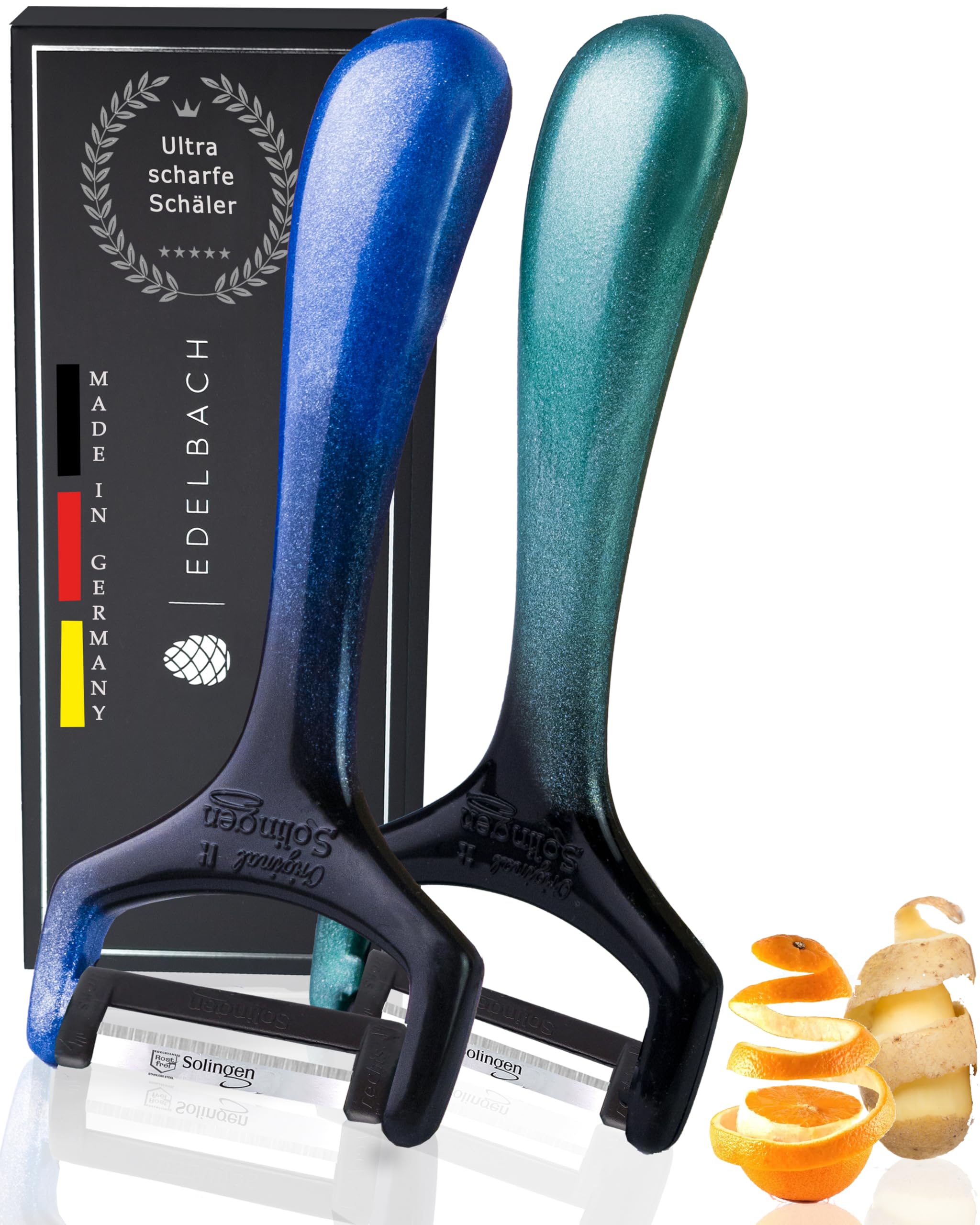 🔪 Edelbach Solingen | 2x Sparschäler Messerset 🥔🥕🔪 Angebot bei HelloDeals