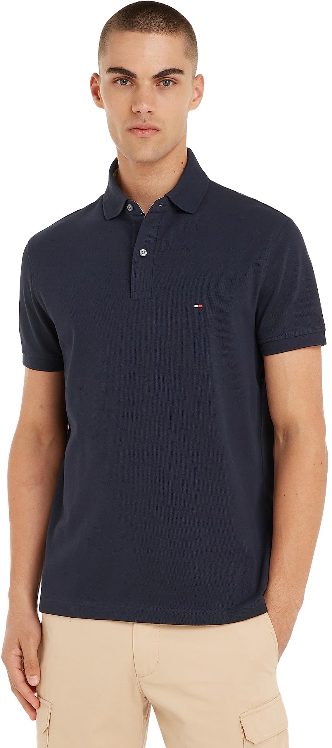 Tommy Hilfiger Herren Poloshirt Kurzarm 1985 Regular Fit L Blau (Desert Sky) 🌟 Angebot bei HelloDeals