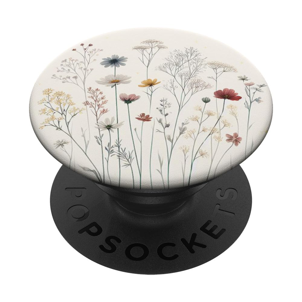 🌸 Wildblumen Blume PopSockets Pop-Griff (PopSocket) Schwarz Geblümt Klebender Phone-Grip CELL_PHONE_GRIP Kunststoff Adhesive Angebot bei HelloDeals