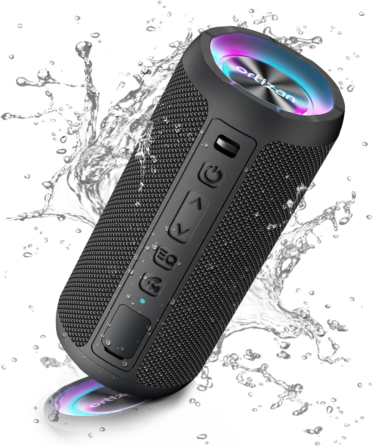 Ortizan Bluetooth Lautsprecher mit Licht, Musikbox Tragbarer Bluetooth Box mit IPX7 wasserdicht 🎶🔊 Angebot bei HelloDeals