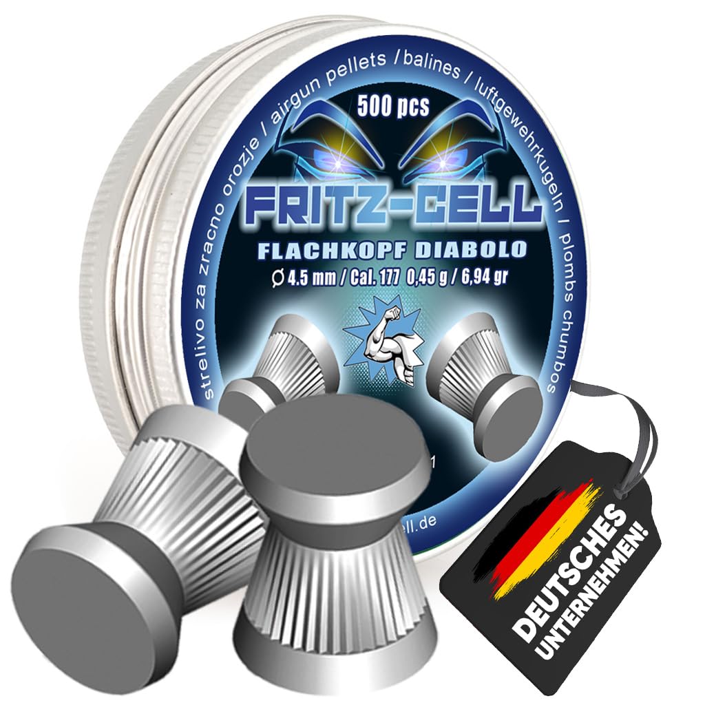 🎯 Super Deal! 500 Flachkopf Diabolos 4,5mm Fritz-Cell - Luftgewehr & Luftpistole 🎯 Angebot bei HelloDeals