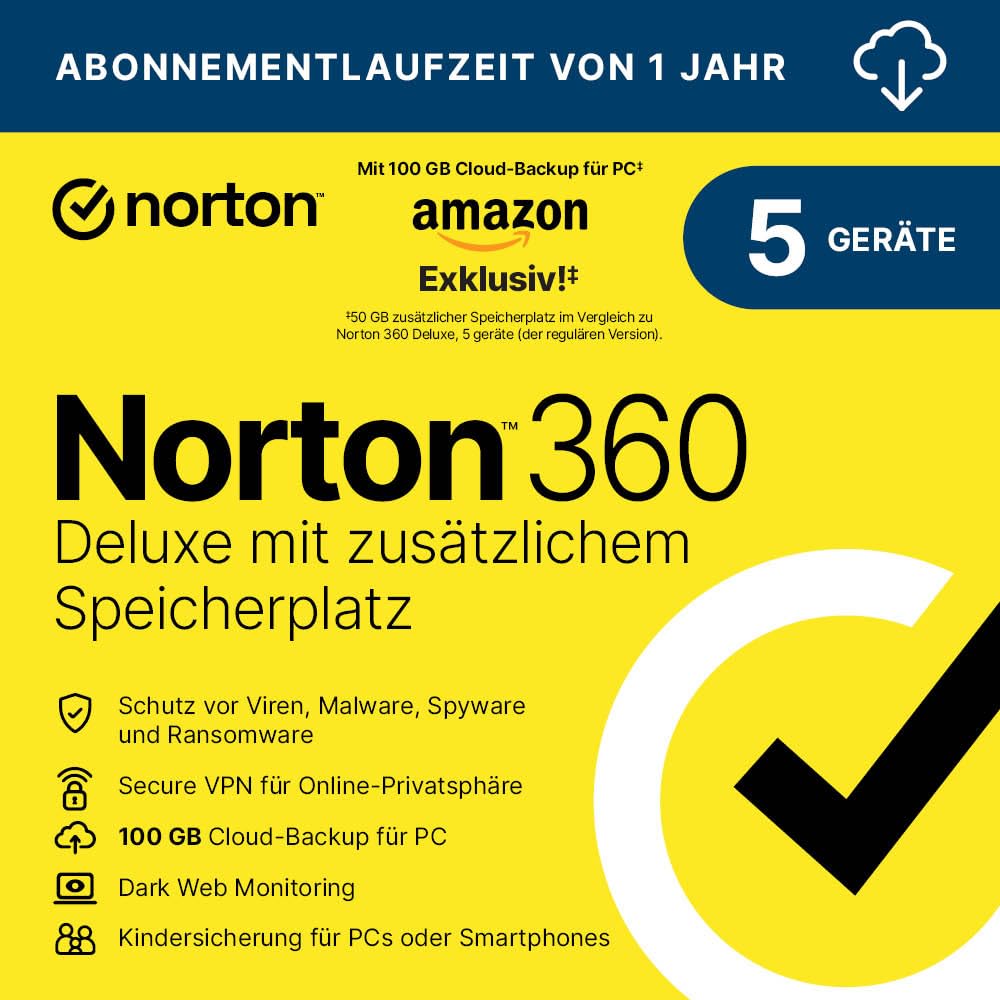 🔒 Norton 360 Deluxe - Amazon Exklusiv 🛡️ Angebot bei HelloDeals