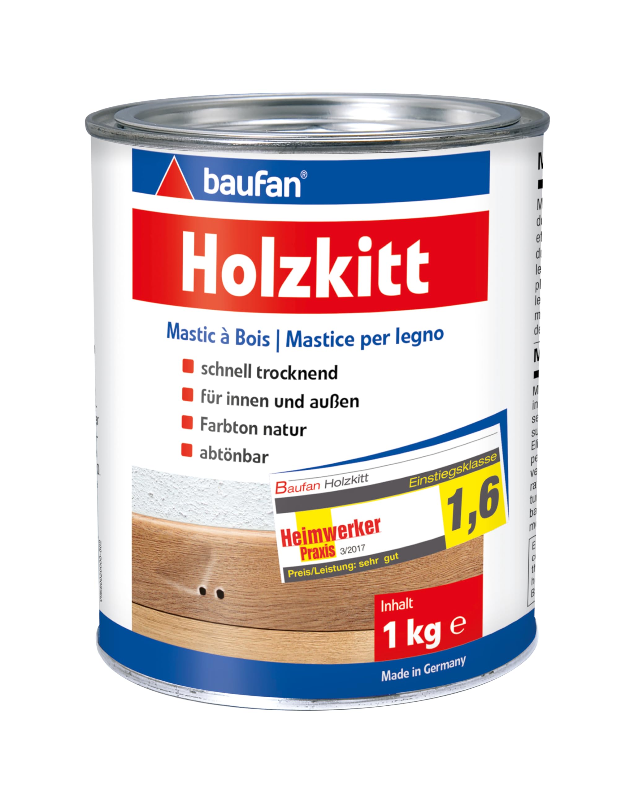 🔨🎨 Baufan Holzkitt Lösungsmittelfrei 1 kg Single 🏡✨ Angebot bei HelloDeals