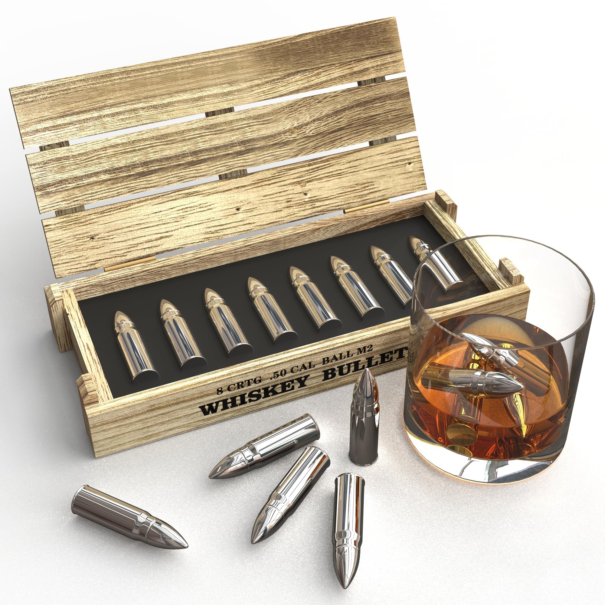 Bullet Eiswürfel Edelstahl - Whisky-Steine Geschenkset für Männer 🥃 Angebot bei HelloDeals
