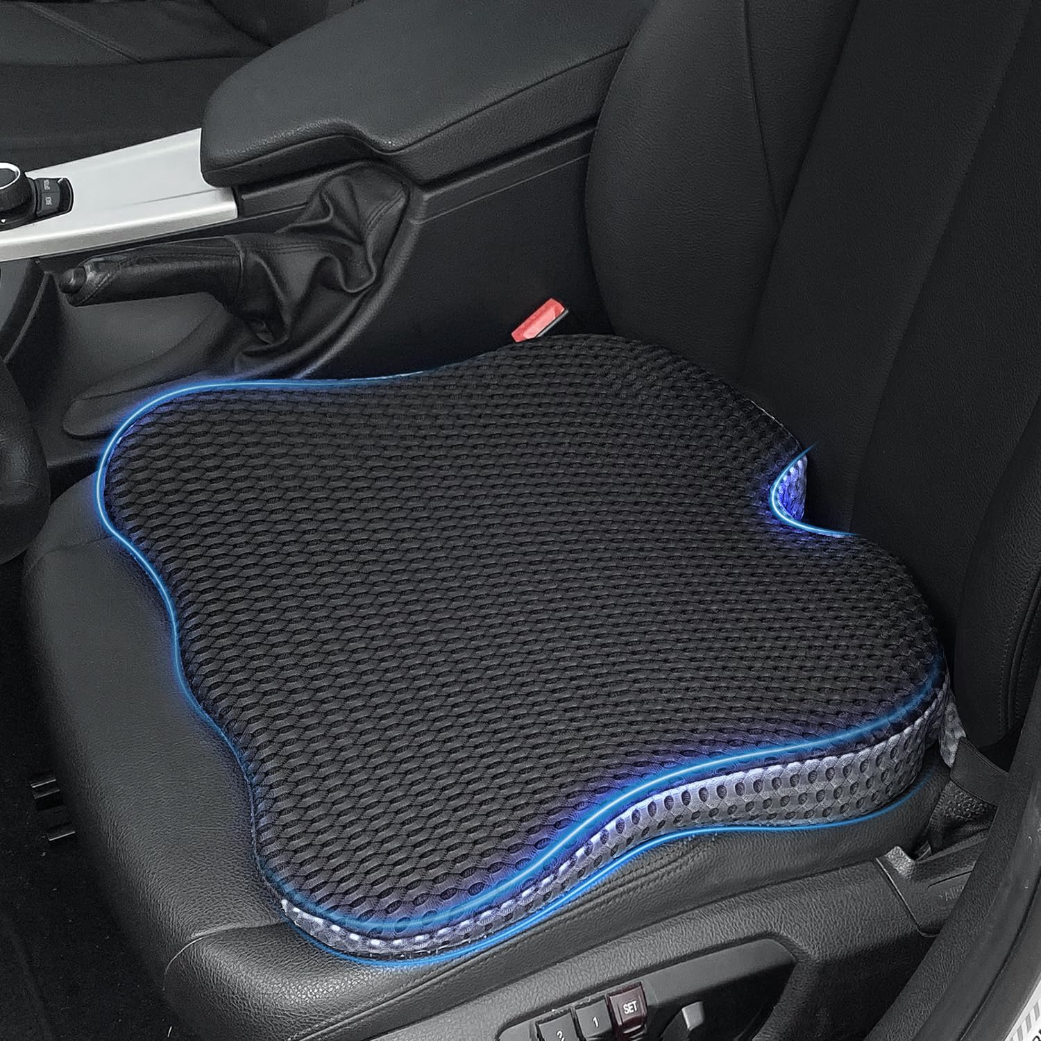 🚗 Qutool Autositzkissen, Keilkissen Auto - Memory Foam Autositzauflage (Schwarz) Angebot bei HelloDeals