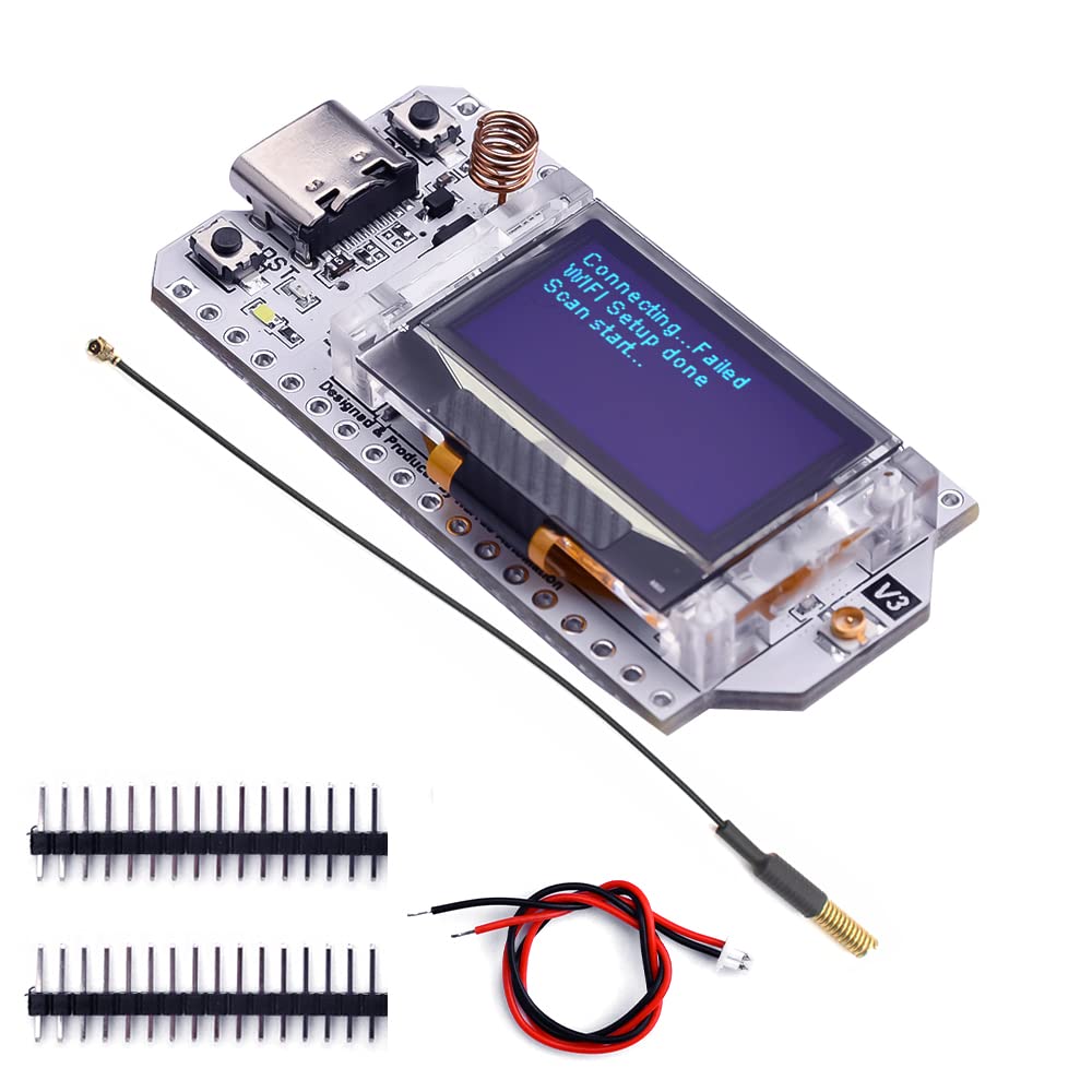 🌟 DollaTek ESP32-S3FN8 LoRa V3 Entwicklungsboard 433~510MHz SX1262 0.96 Zoll OLED Display und Antenne Bluetooth + WiFi Lora Kit für Arduino IOT Smart Home Angebot bei HelloDeals