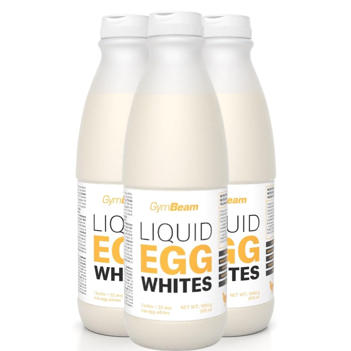 🥚 GymBeam Flüssiges Eiklar 1000g - 100% Eiklar für Proteinshakes, Backen und Kochen 🏋️‍♂️ Angebot bei HelloDeals