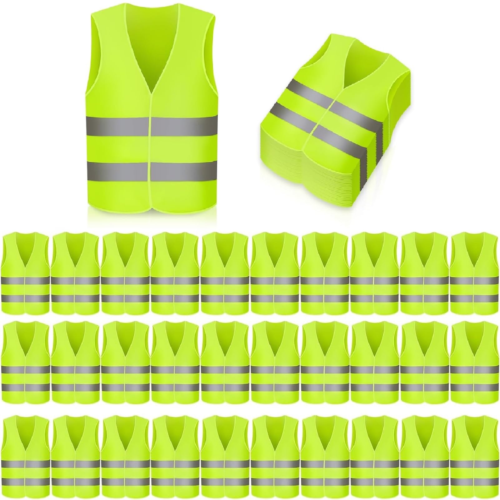 🚗🔦 ColdShine Warnwesten Set 30Stk - 360 Grad Sichtbarkeit - Pannenhilfe - Universalgröße Angebot bei HelloDeals