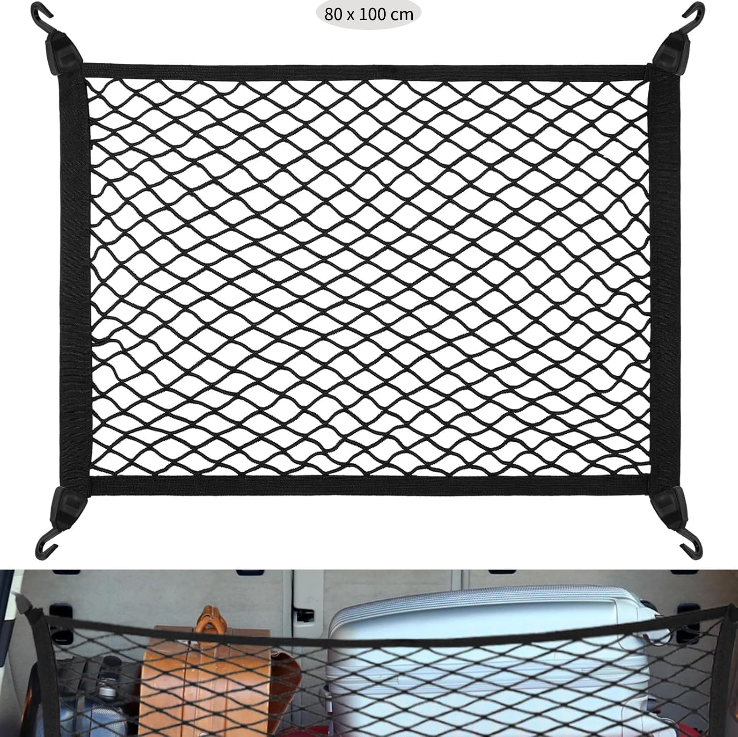 🚗 Zocipro Kofferraum Netz, 80 x 100 cm Gepäcknetz Auto 🧳 Angebot bei HelloDeals
