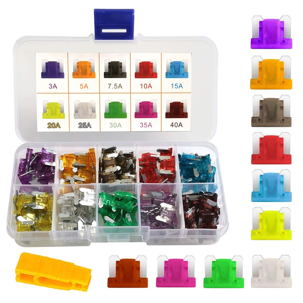 🚗💡 Gebildet Niedriges Profil KFZ Sicherungen Set 100 Stücke 12V-24V Klein Auto Sicherungen Angebot bei HelloDeals