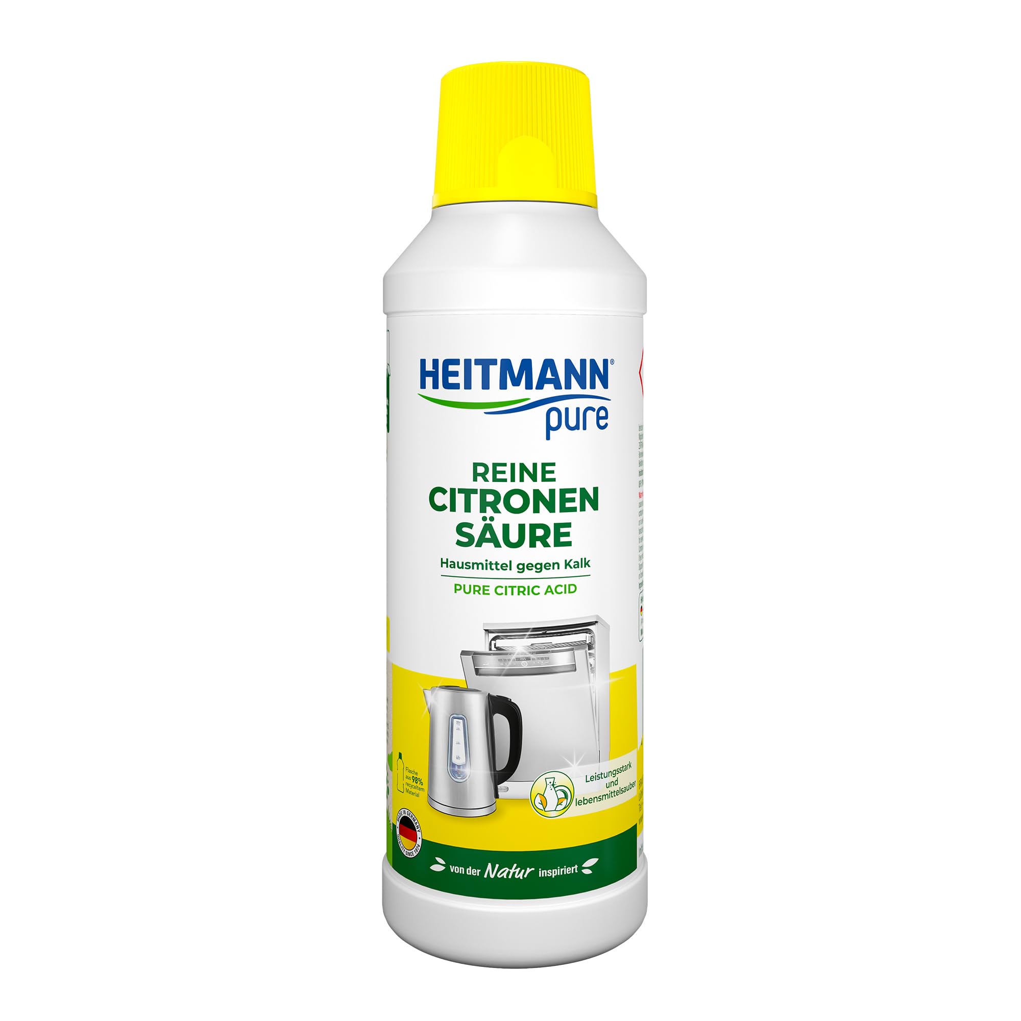 🍋🛁 HEITMANN pure Reine Citronensäure | Flüssiger Bio-Entkalker für Küche & Bad Angebot bei HelloDeals
