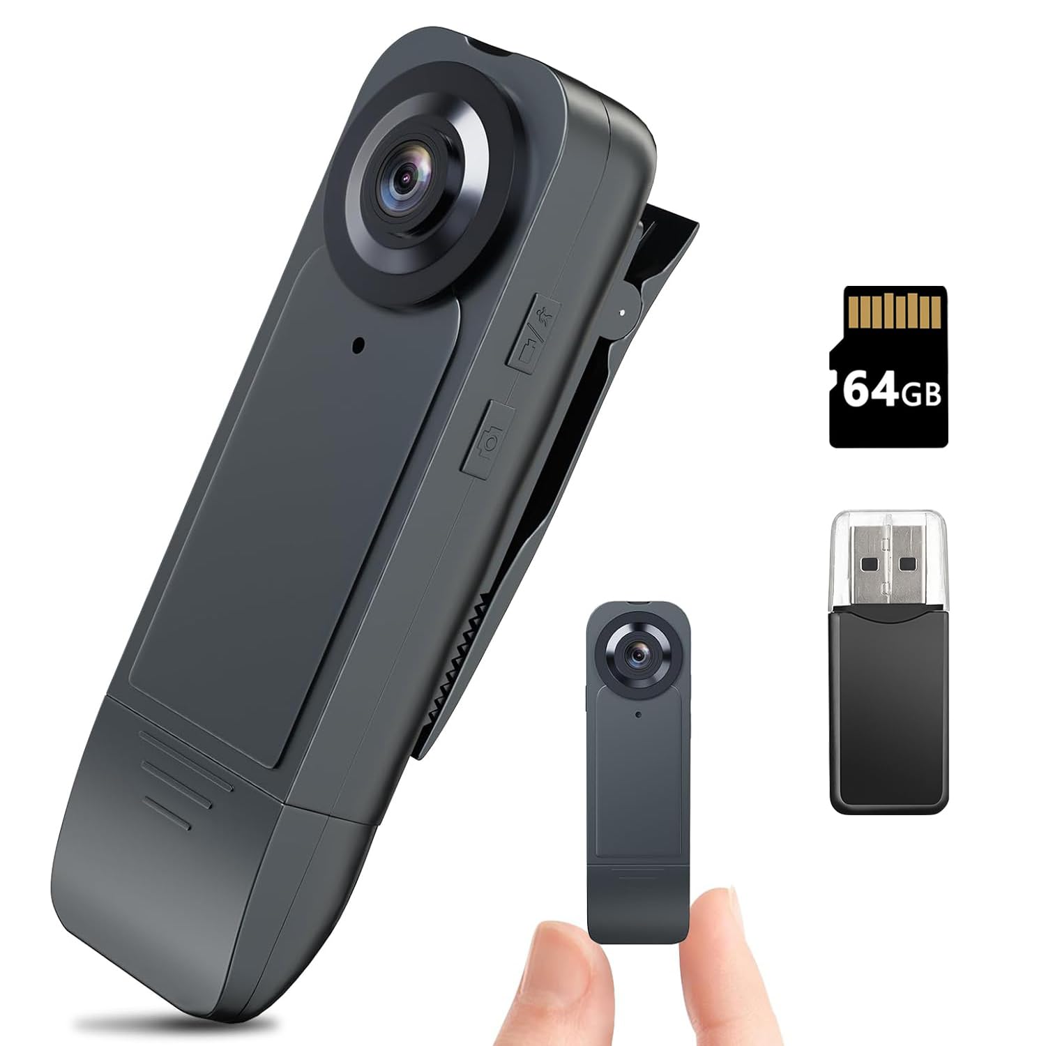 📹 Eloatnalyto 1080P Mini-Körperkamera mit 64 GB Speicherkarte 📷 Angebot bei HelloDeals