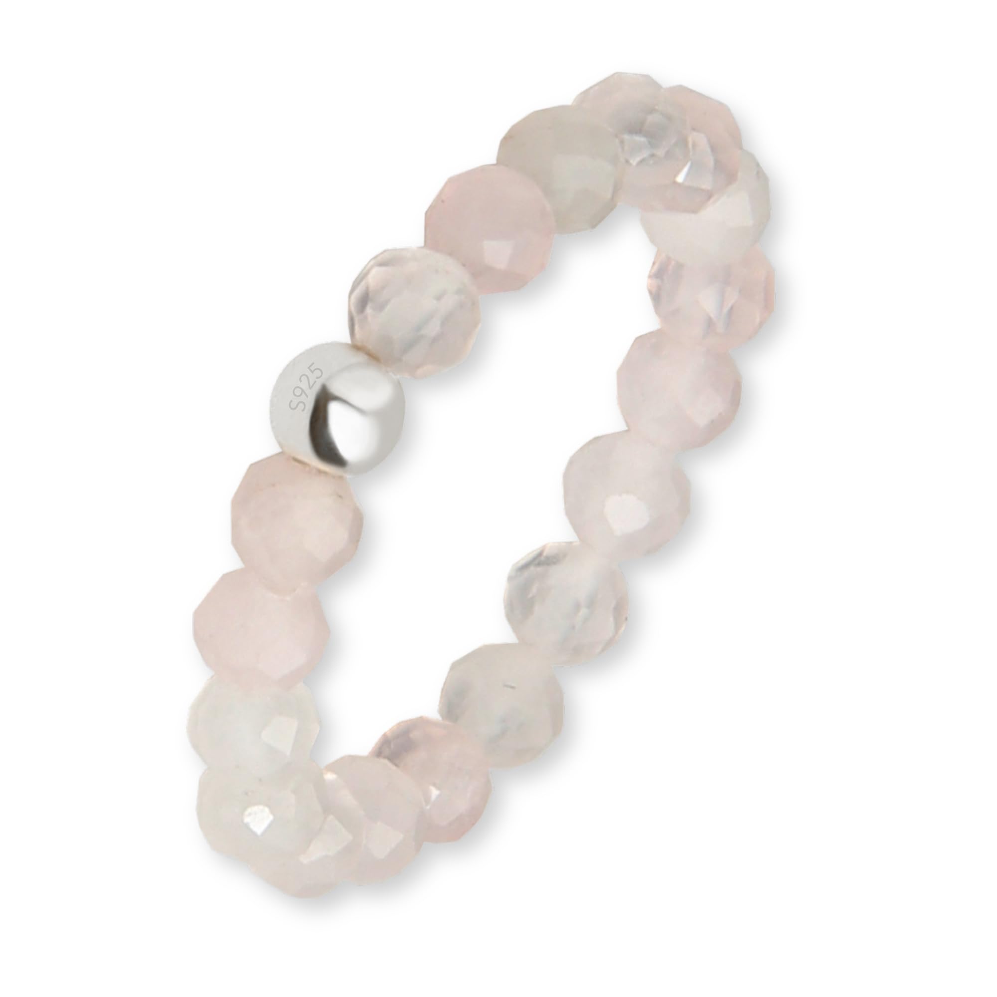 🌸 GD GOOD.designs Anti Stress Ring aus Naturstein Perlen für Damen - Elastische Anxiety Rings - Fidget Ringe Angebot bei HelloDeals