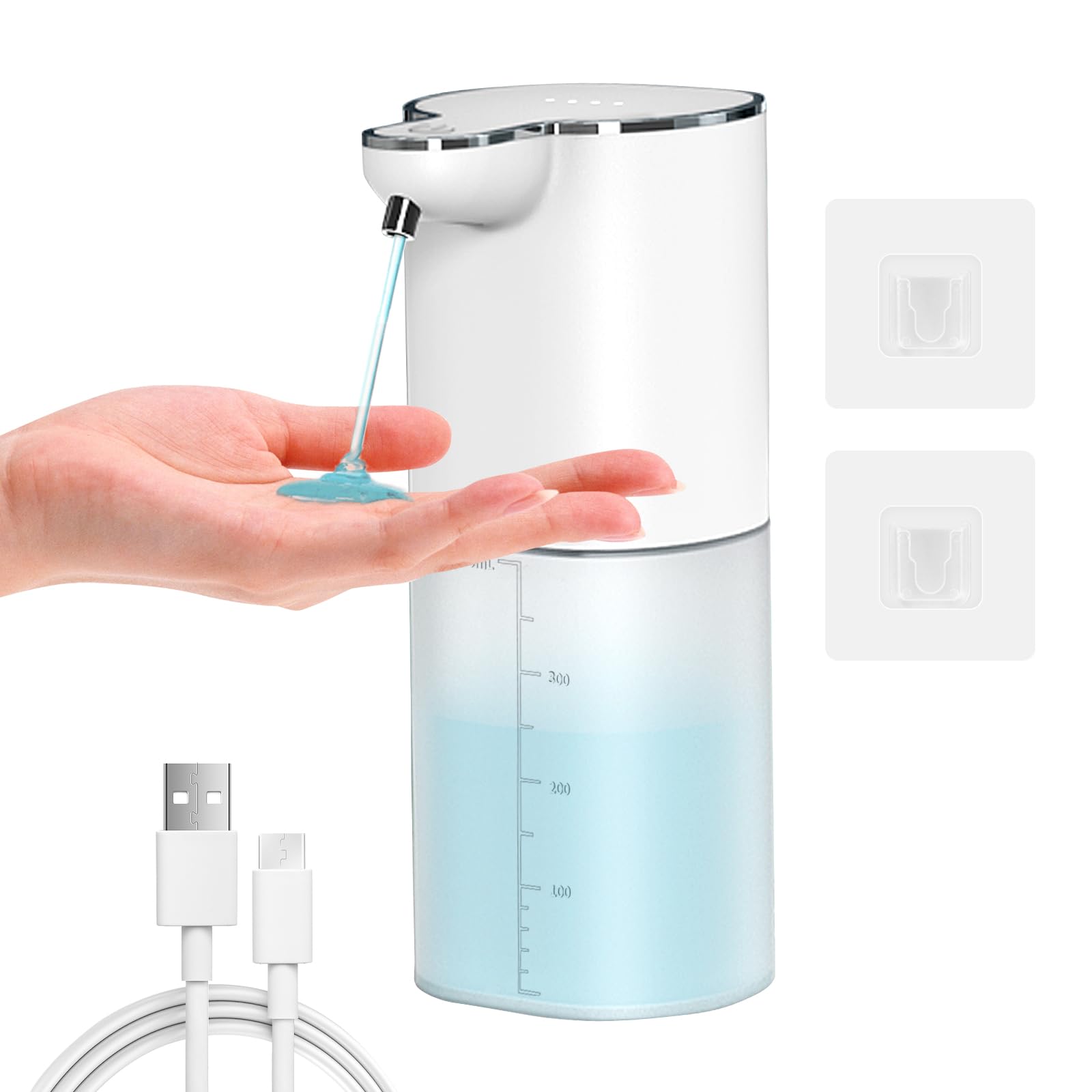 🌟 Automatischer Seifenspender Wandbefestigung Gcstnn 400ml Flüssigseifenspender USB-C Aufladung Elektrischer Sensor 🌟 Angebot bei HelloDeals