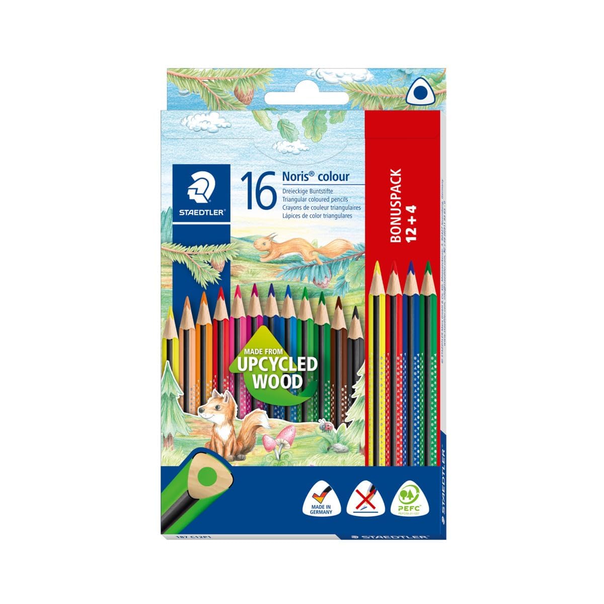 🌈 STAEDTLER Buntstifte Kinder Set Noris Colour - 16er Pack mit brillanten Farben 🖍️ Angebot bei HelloDeals