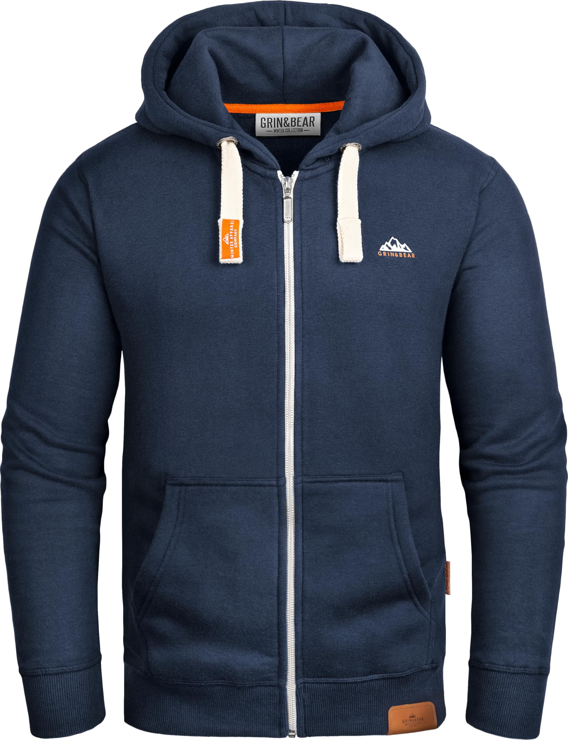 Grin&Bear Hoodie Herren Sweatshirt Pullover GEC022 L Navy 🐻❄️ Angebot bei HelloDeals