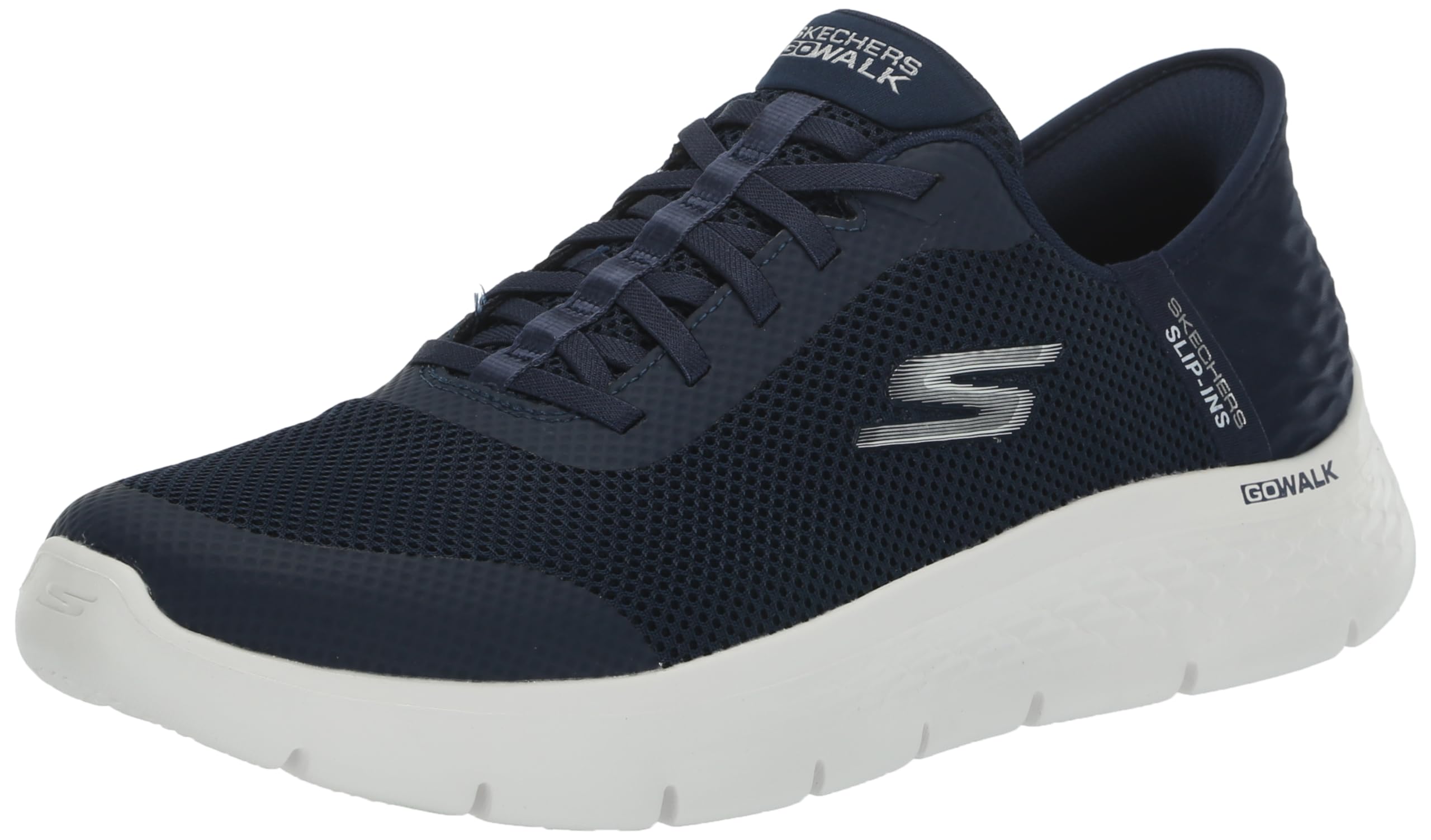 👟 Angebot: Skechers Damen Go Walk Flex Grand Entry Sneaker 39 EU Navy Textile White Trim Angebot bei HelloDeals