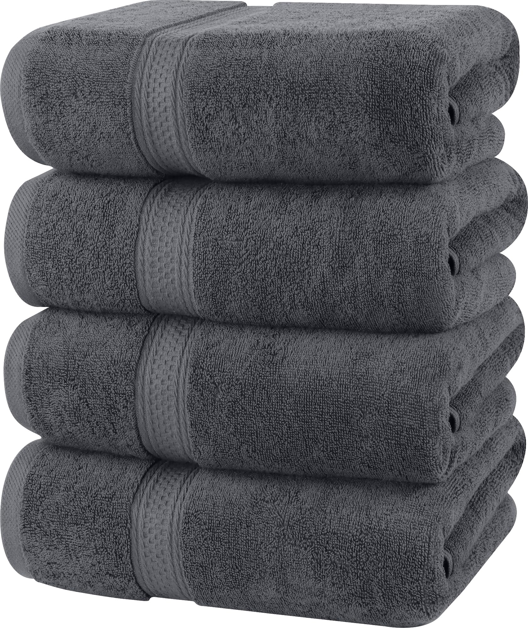 🛁🌟 Utopia Towels - 4er-Pack Badetücher Set Premium 100% Baumwolle 69 x 137 cm (Grau) 🌟🛁 Angebot bei HelloDeals