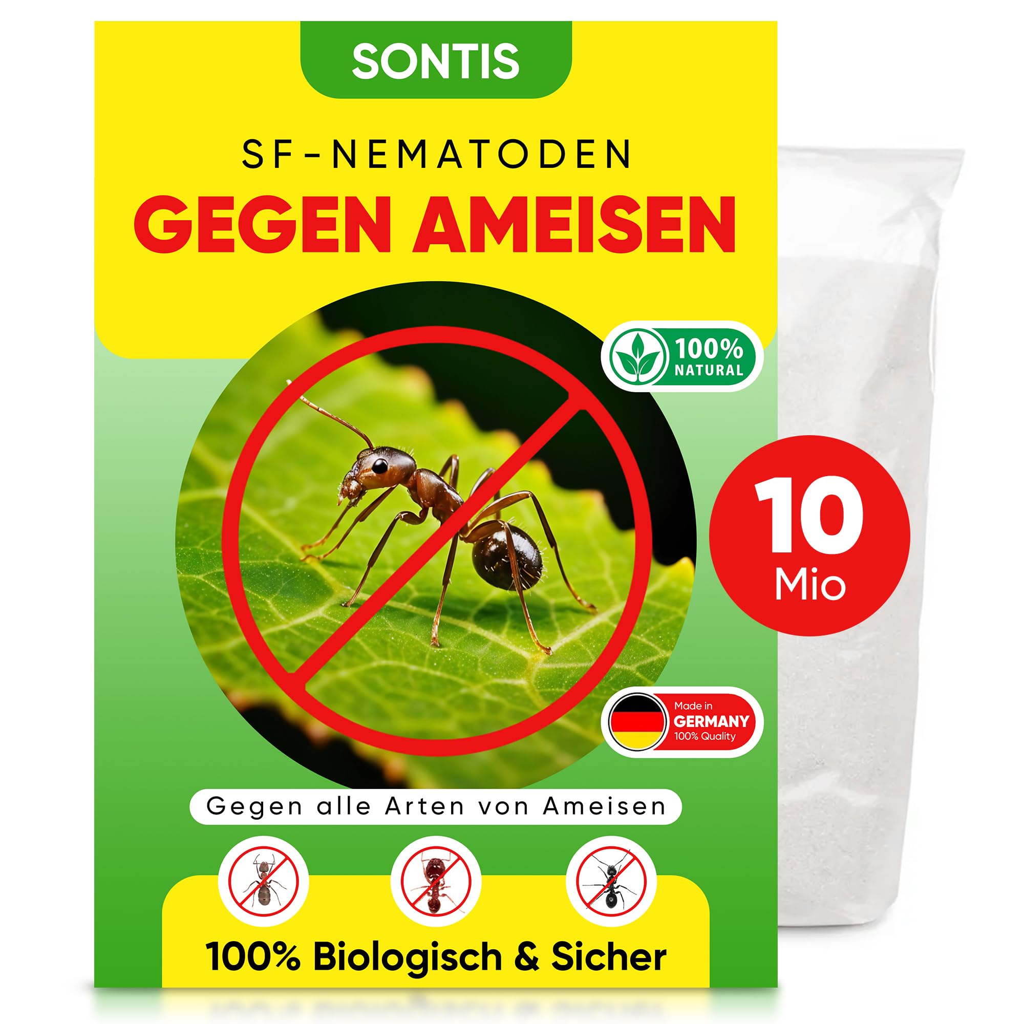 🐜🌿 SONTIS® Aktive SF-Nematoden gegen Ameisen – 10 Mio. für 20m² 🌿🐜 Angebot bei HelloDeals
