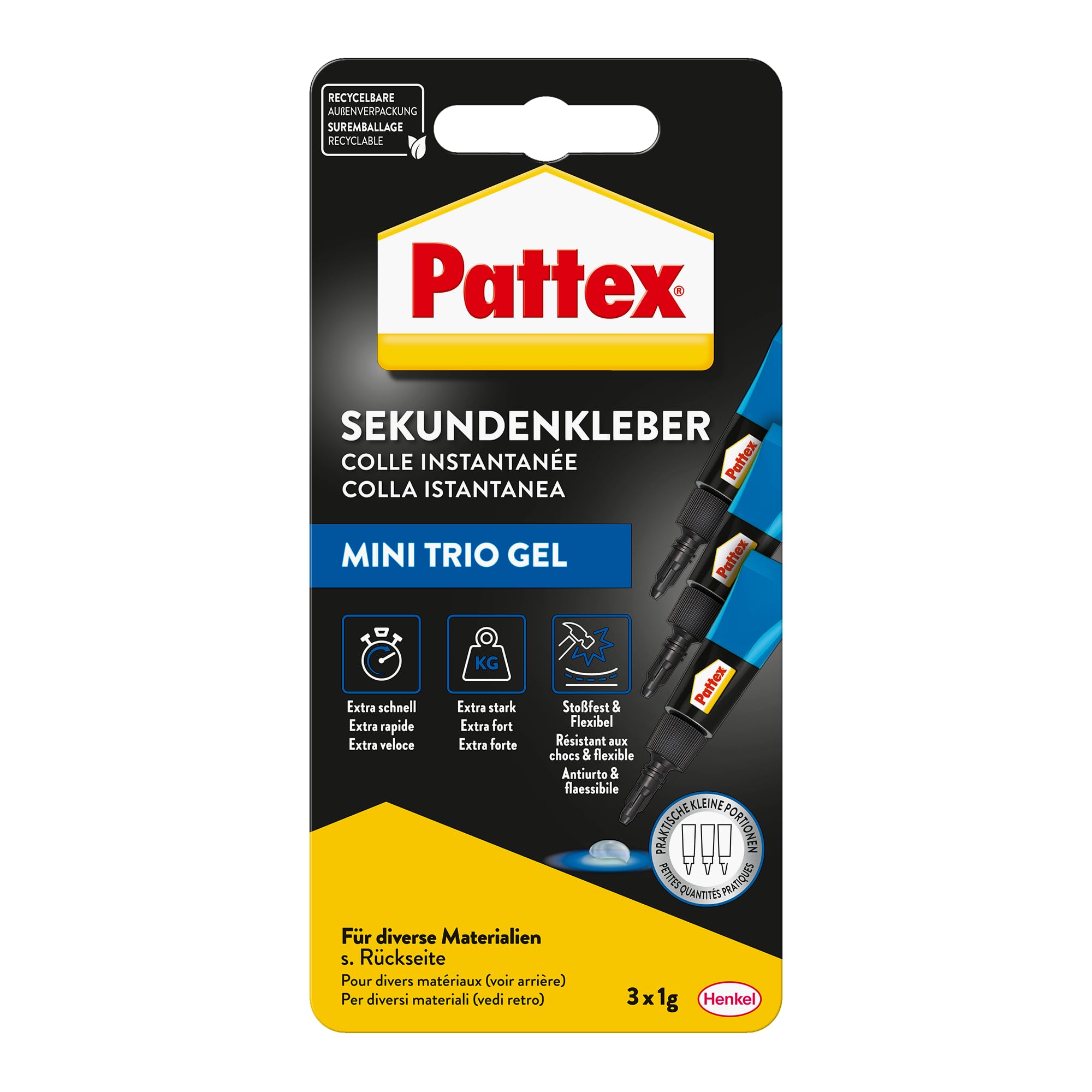 🔥 DEAL: Pattex Sekundenkleber Ultra Gel Mini Trio - Stark & flexibel! 💪🔧 Angebot bei HelloDeals
