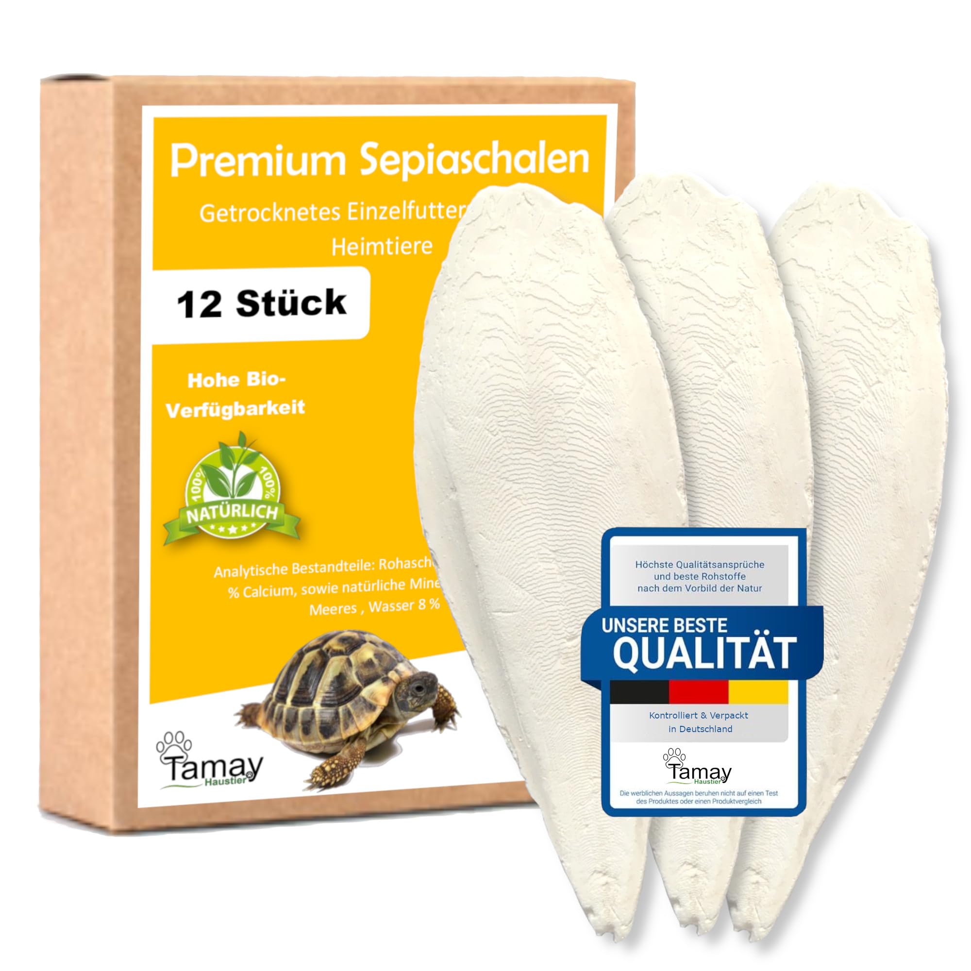 🐢🕊️ Tamay Sepiaschalen Premium 12 Stück | Optimale Kalzium & Vitaminversorgung Angebot bei HelloDeals