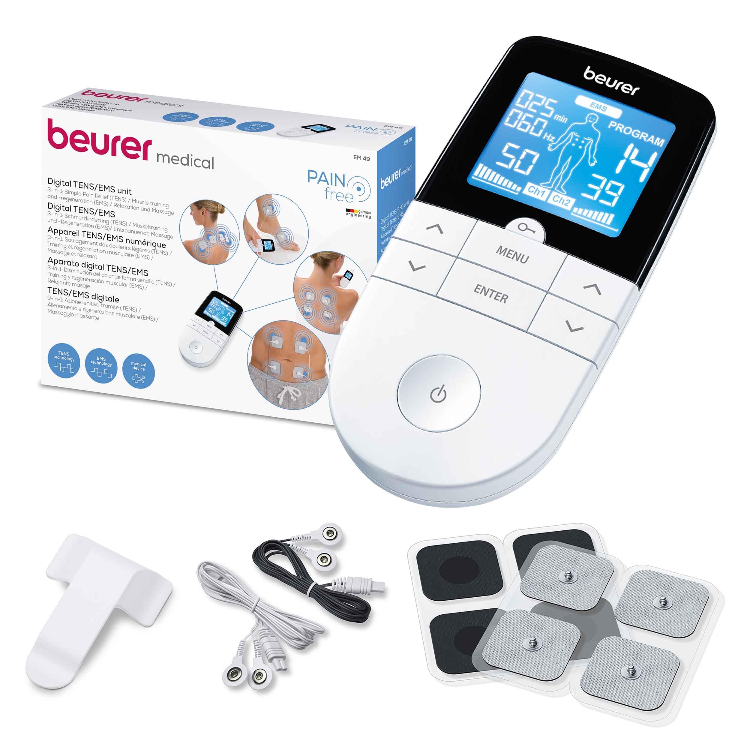 🔥 Beurer EM 49 Digital TENS/EMS: Schmerzlinderung & Muskelstimulation 🏋️‍♂️ Angebot bei HelloDeals