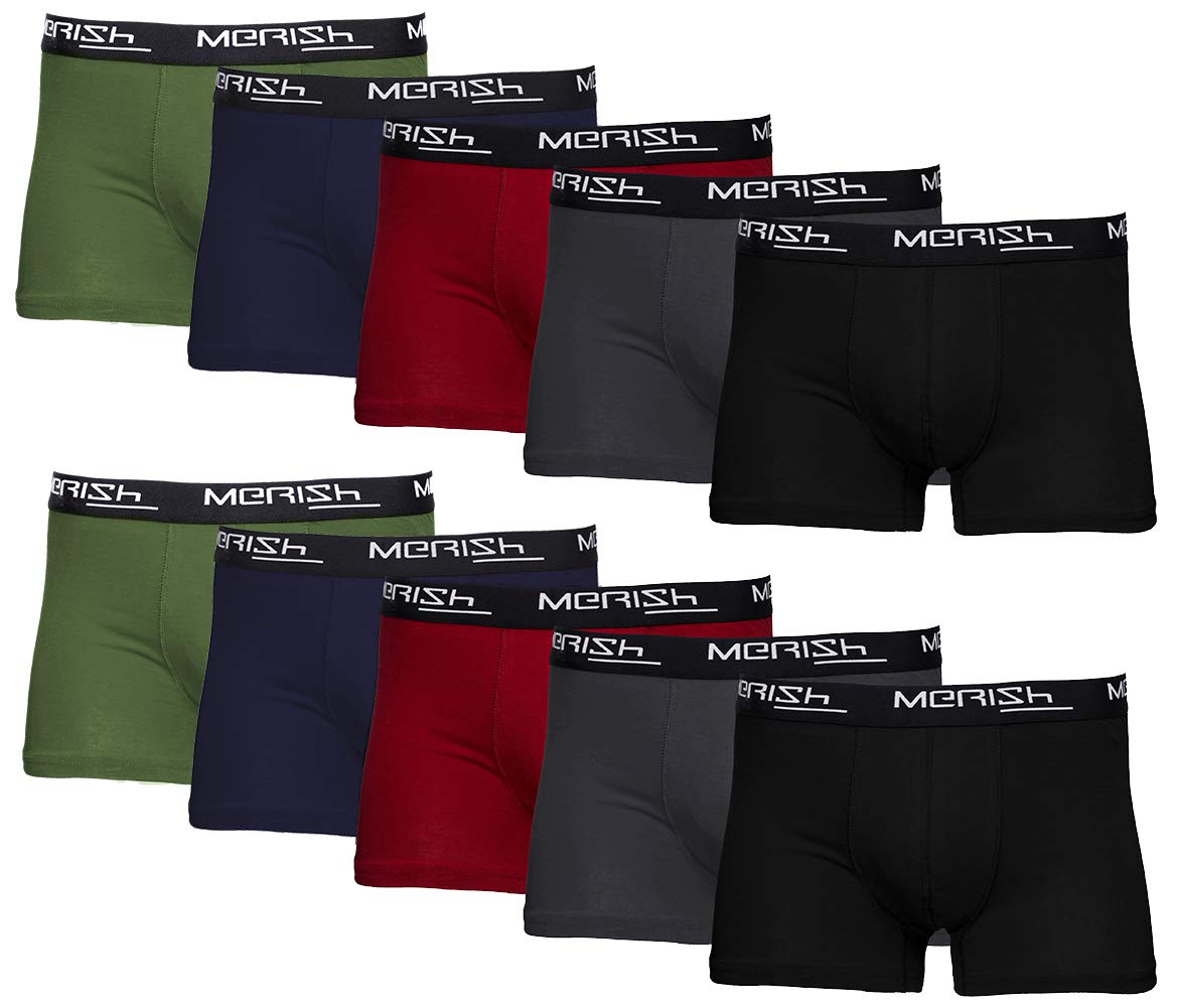 🩲 MERISH Boxershorts Herren 10er Set Mehrfarbig 💥 Angebot bei HelloDeals