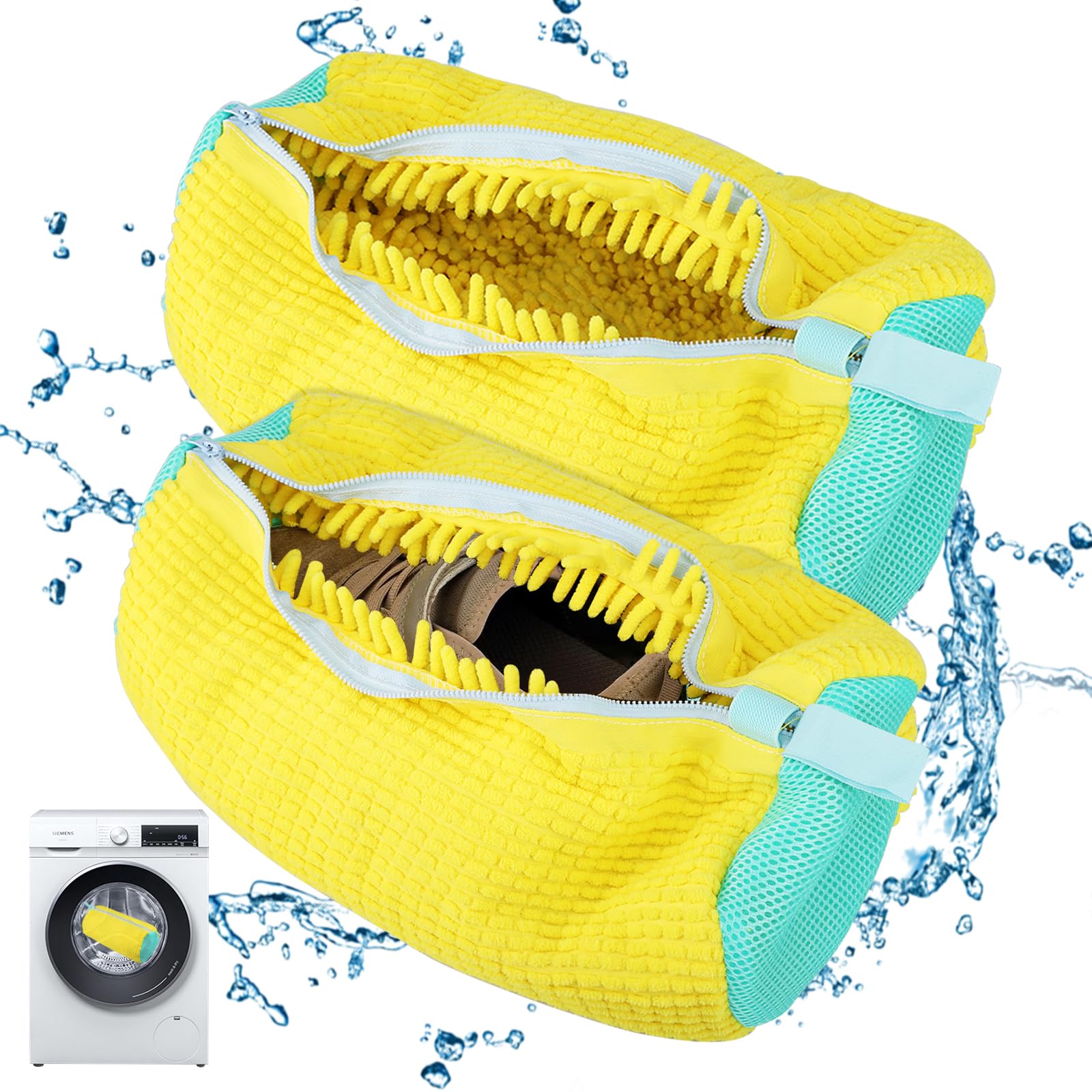 👟🧼 2 Stück Schuhwaschbeutel für Waschmaschine 39x19cm mit Reißverschluss Angebot bei HelloDeals