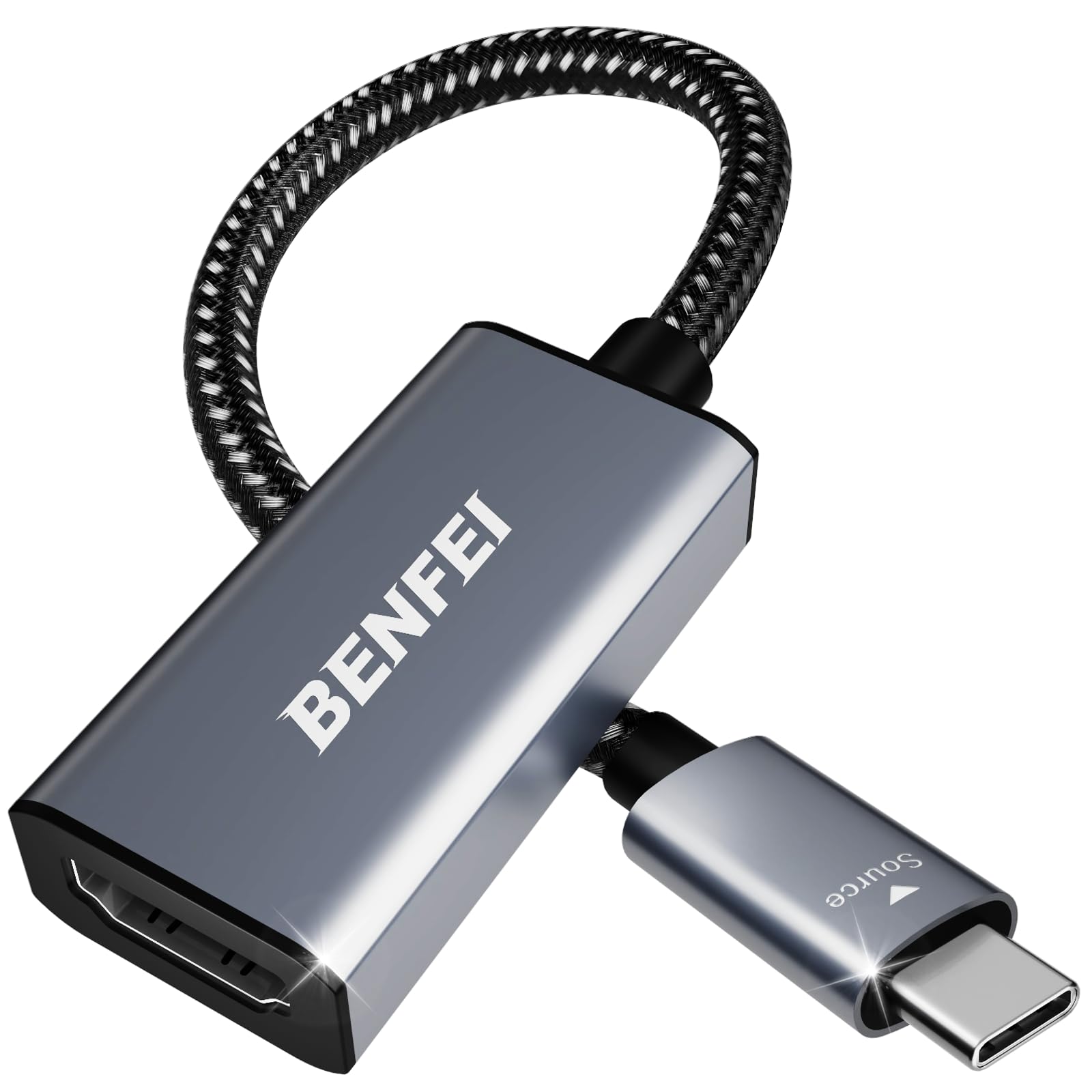 🔥 Angebot: BENFEI USB C auf HDMI Adapter 4K [Nylon geflochten&Aluminum Alloy] Angebot bei HelloDeals