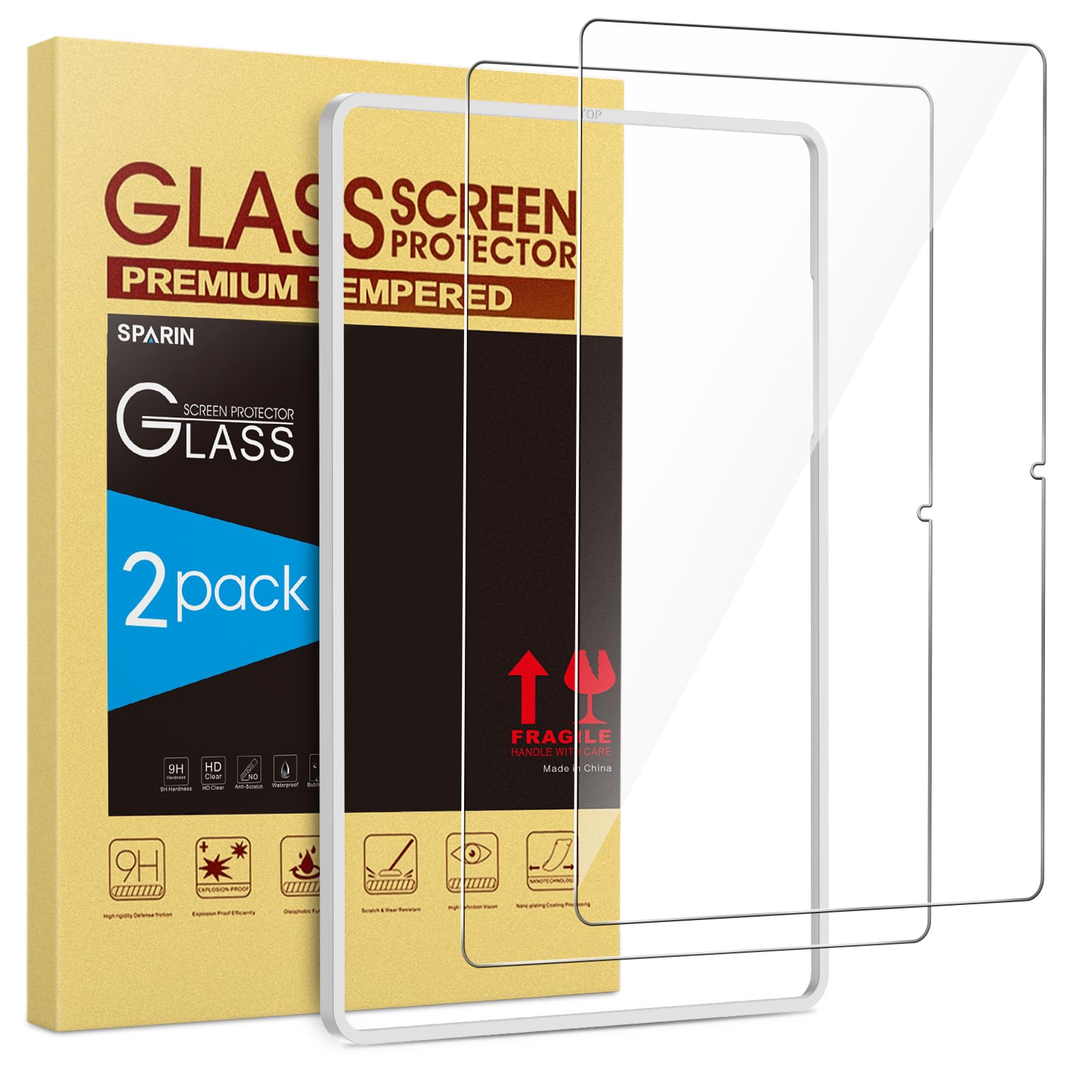 SPARIN Panzer Schutz Glas Folie für Samsung Galaxy Tab A9 Plus, 2 Stück Schutzfolie für Samsung Tab A9+ 😎📱 Angebot bei HelloDeals