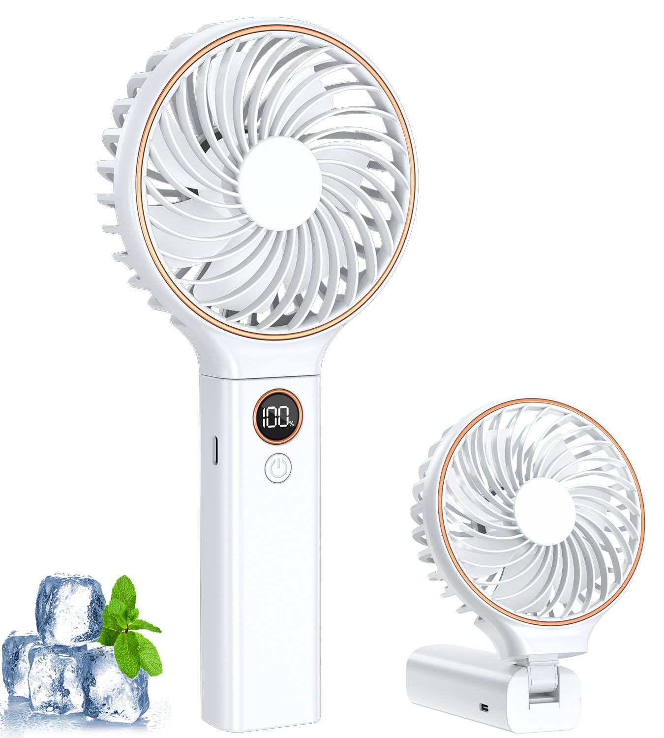 Tragbarer Mini Ventilator mit LCD Display & 6 Stufen - Sommeraccessoire ❄️ Angebot bei HelloDeals