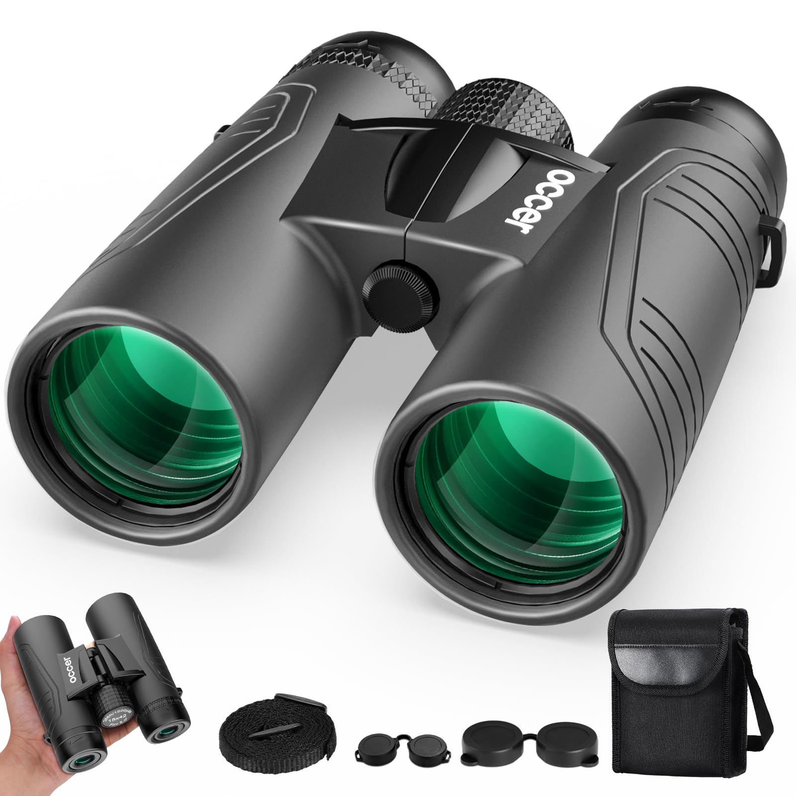 15x42 Fernglas für Safari 🌲🔭 - Occer Klein Fernglas mit großer Sicht 🦁🦜 Angebot bei HelloDeals