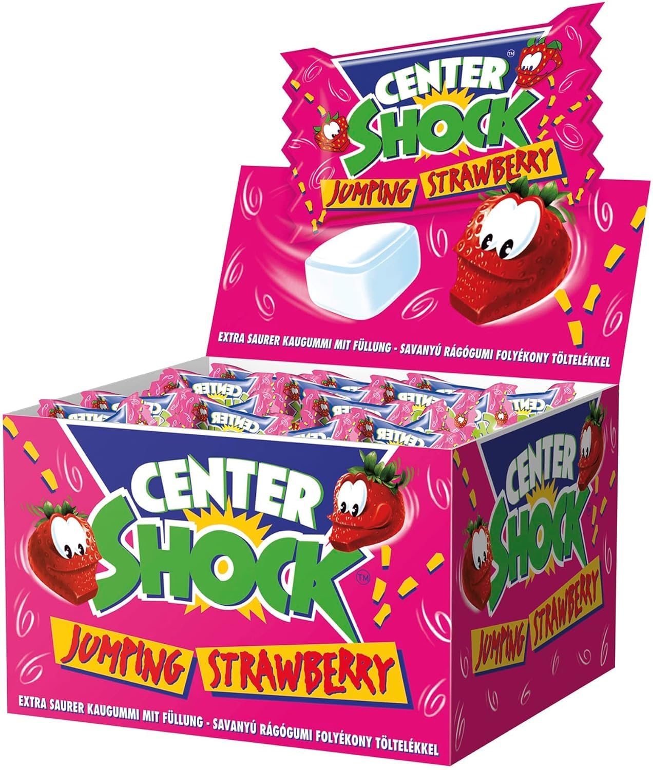 Angebot: Center Shock Jumping Strawberry Box mit 100 Kaugummis 🍓🎉 Angebot bei HelloDeals