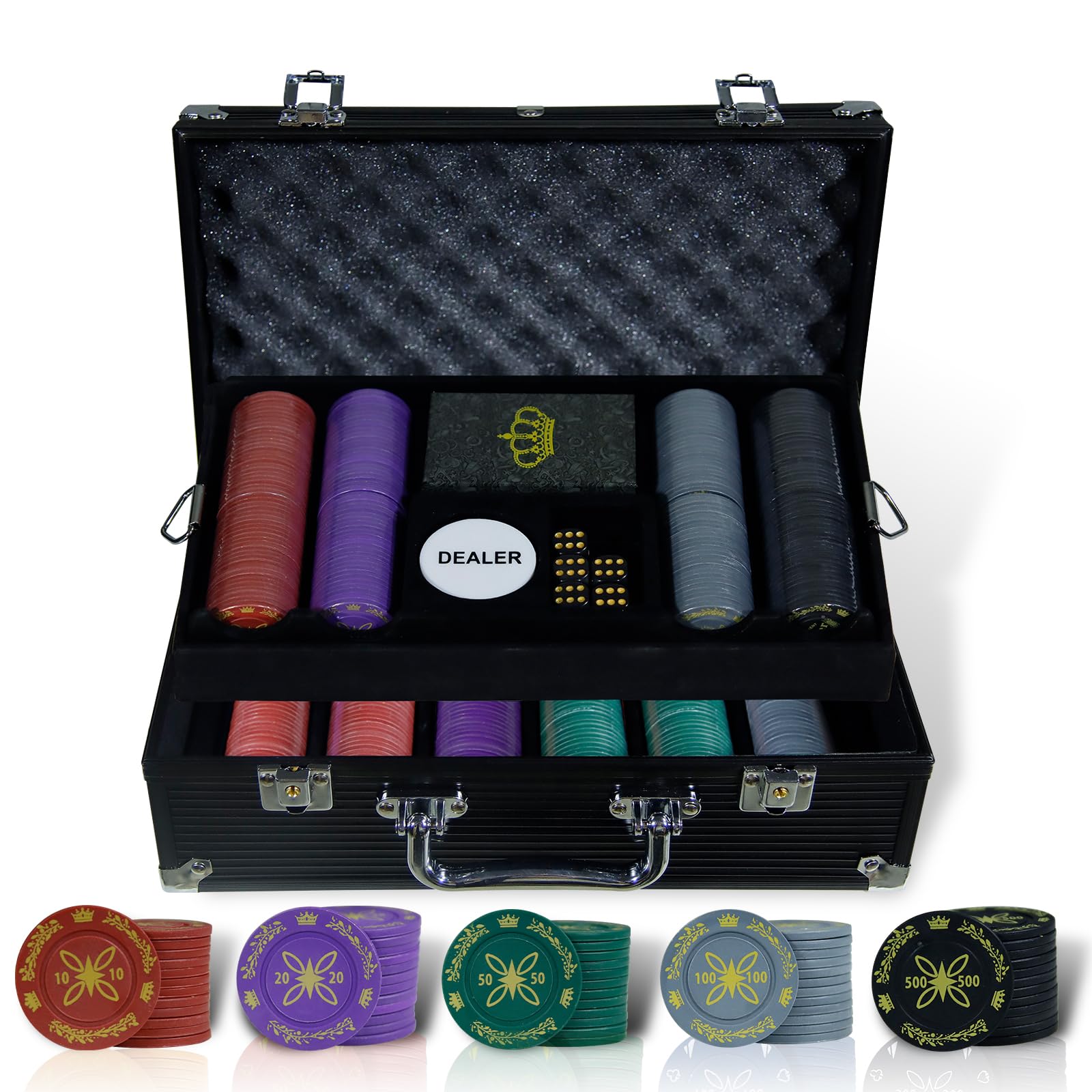 🃏 CCLIFE Pokerkoffer Pokerset Profi 300 500 PCS Pokerchips 🎲 Angebot bei HelloDeals